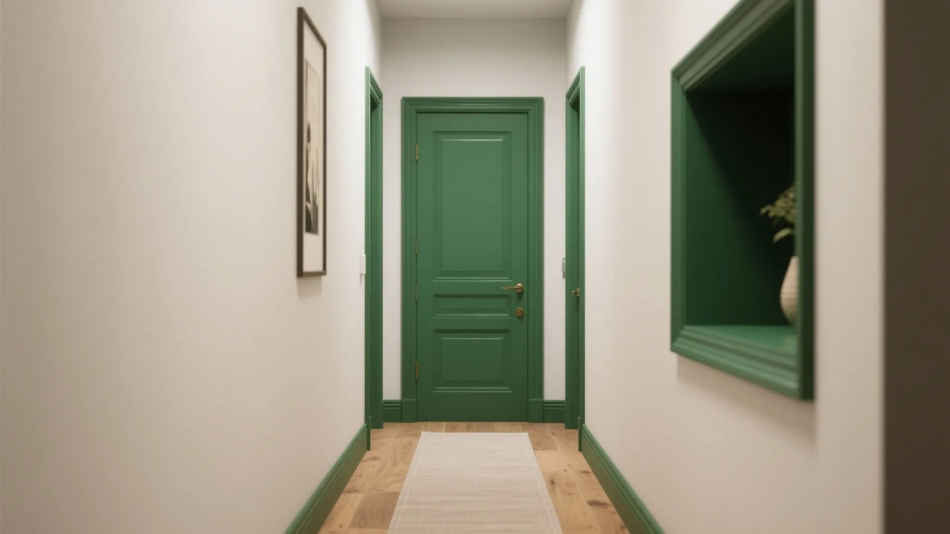 3) Color-Drenched Niche or Door Frames