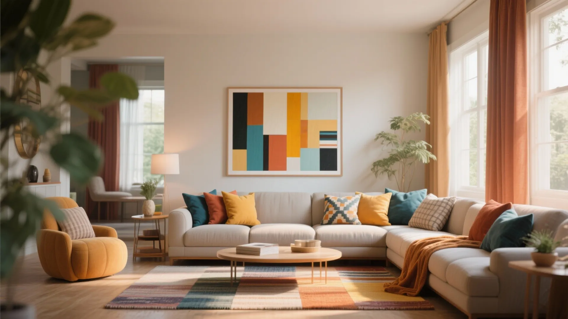 9. Color echo in soft furnishings