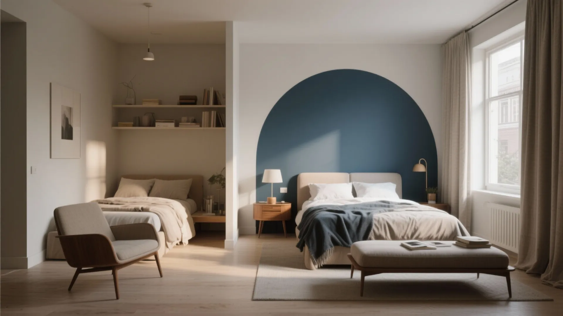 2. Use color strategically to expand or cocoon small rooms