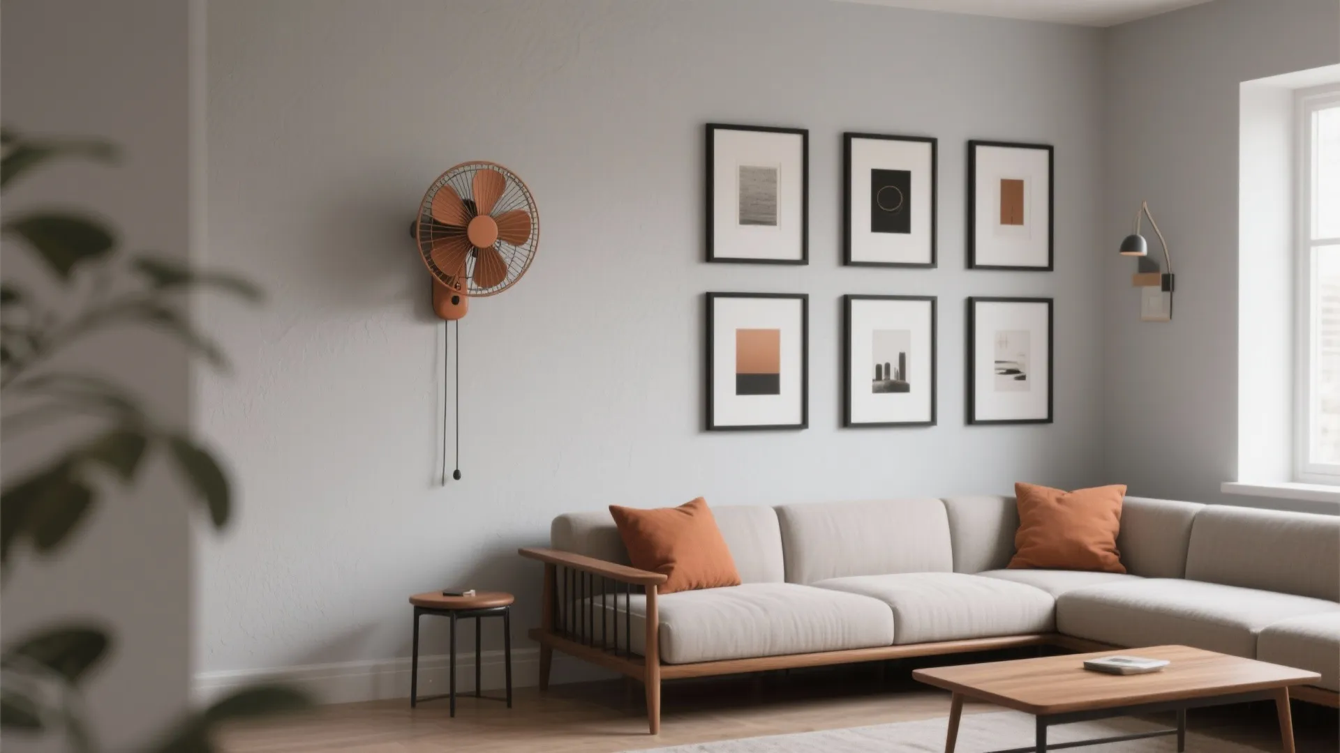 Color-Pop Fans Near Gallery Walls