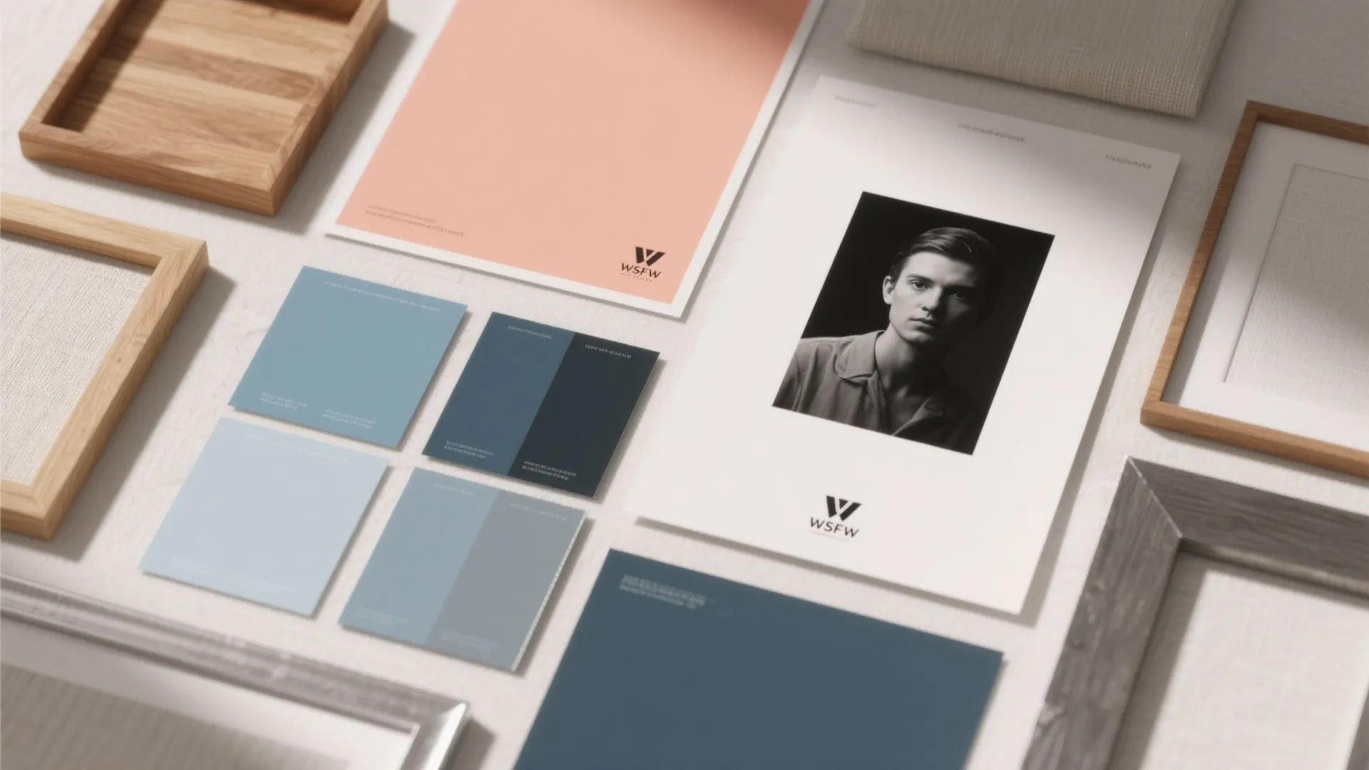 Color-blocked poster arrangement to tie palettes