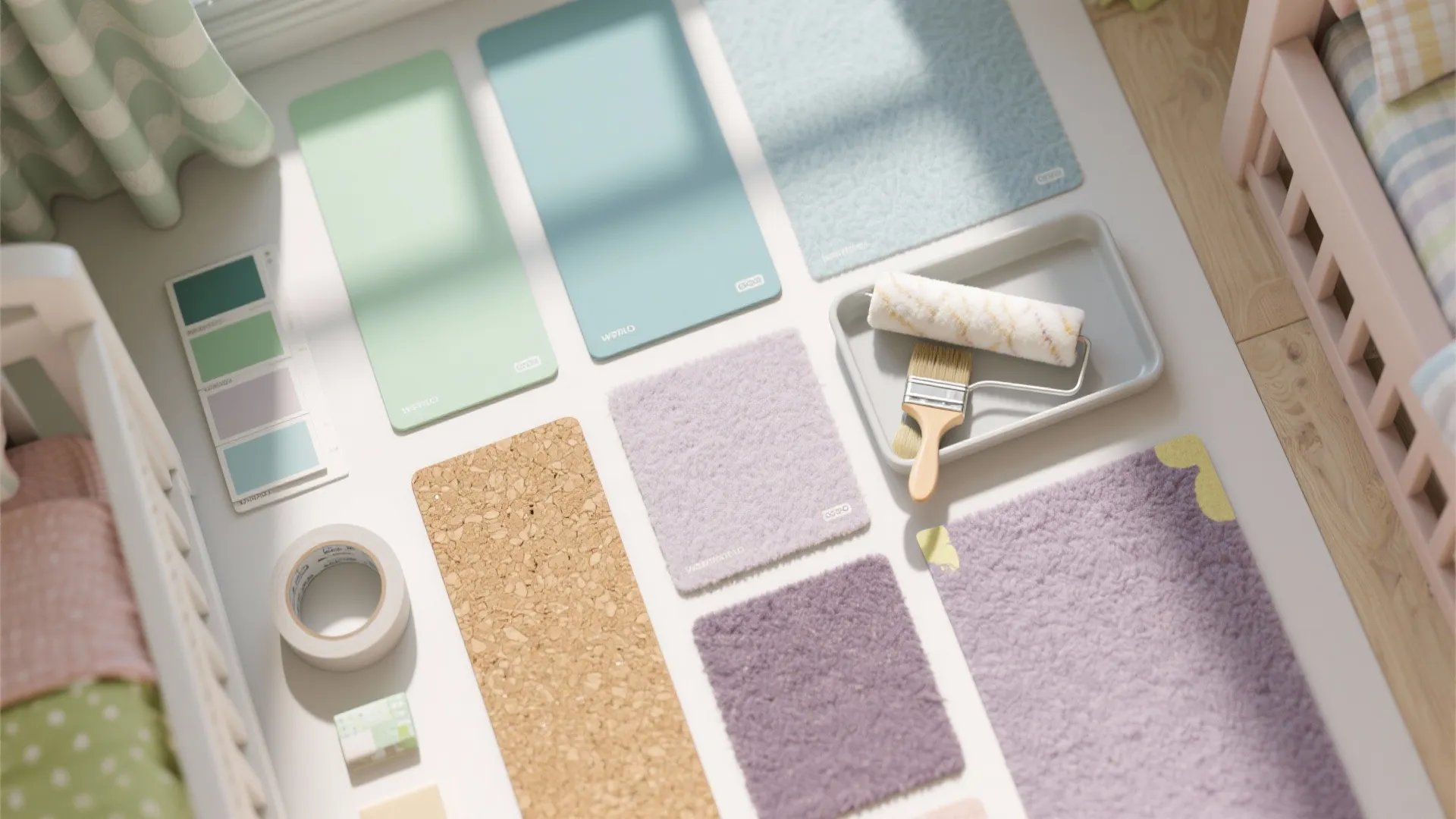 5) Color-Blocking and Textured Panels for Calm and Coziness