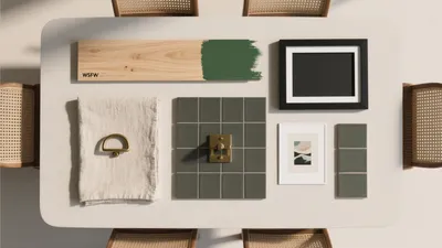 Modern Dining Room Material Palette Inspiration