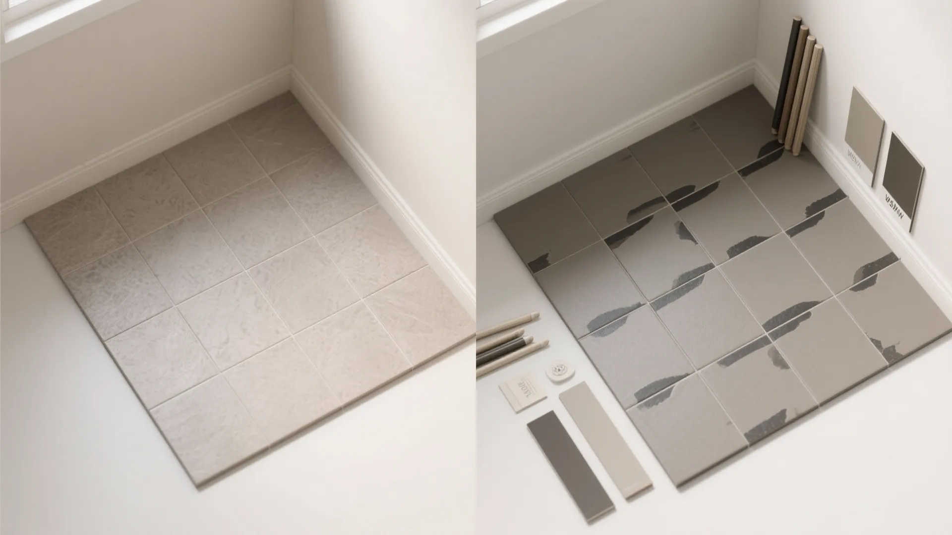 Idea 3: Tune color and grout to reshape perception