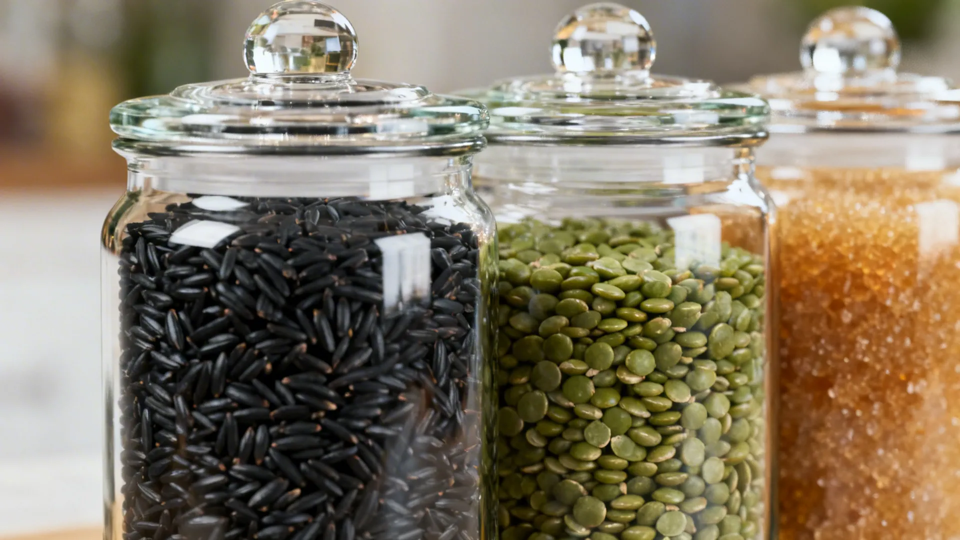 Color-Coded Staples in Clear Jars