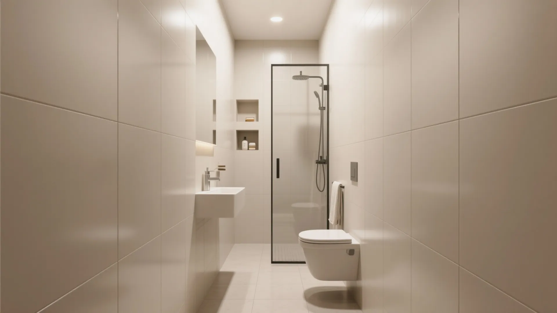 Color-matched epoxy grout with large-format tiles