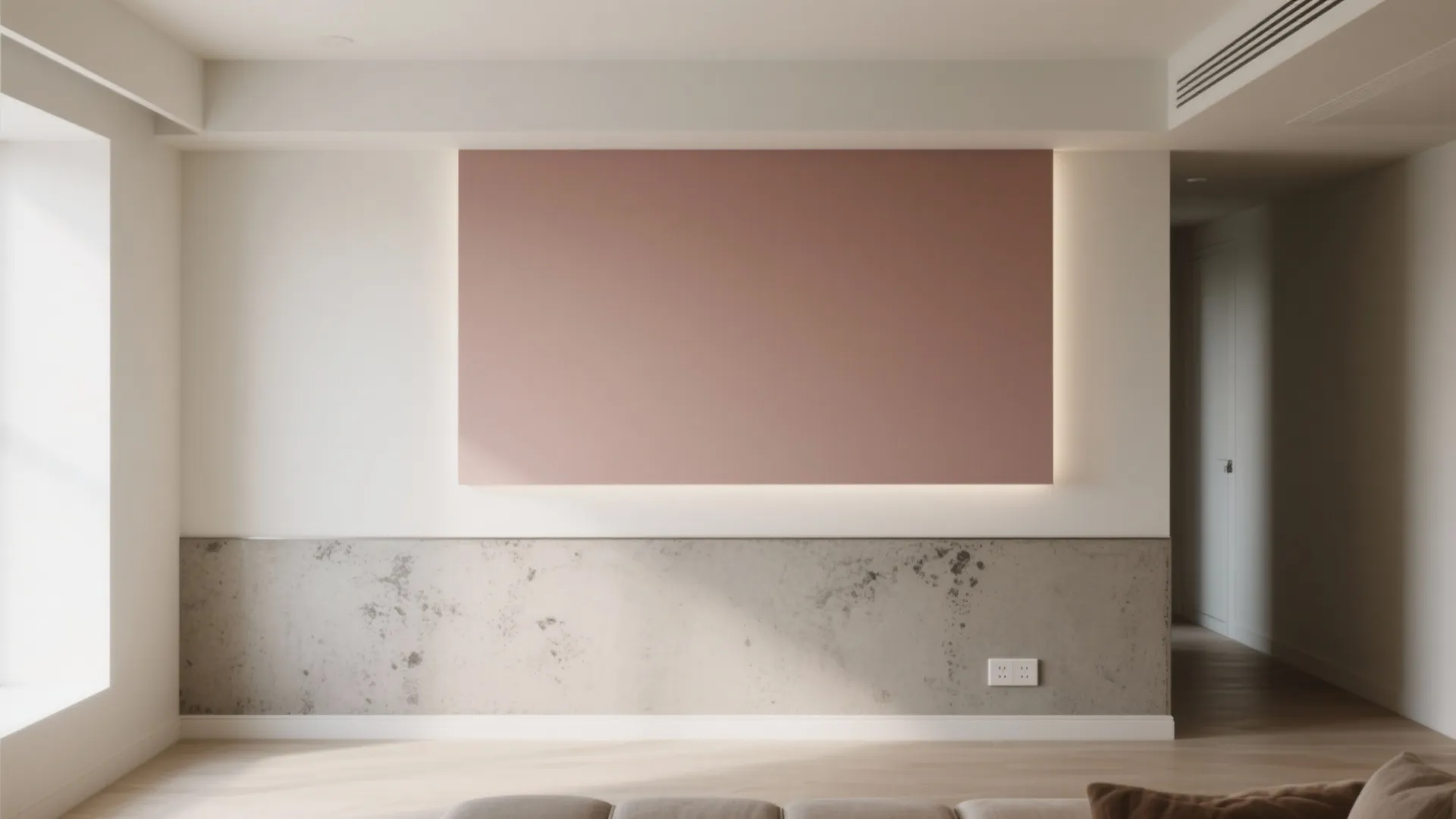 Color-Blocking + Microcement Texture