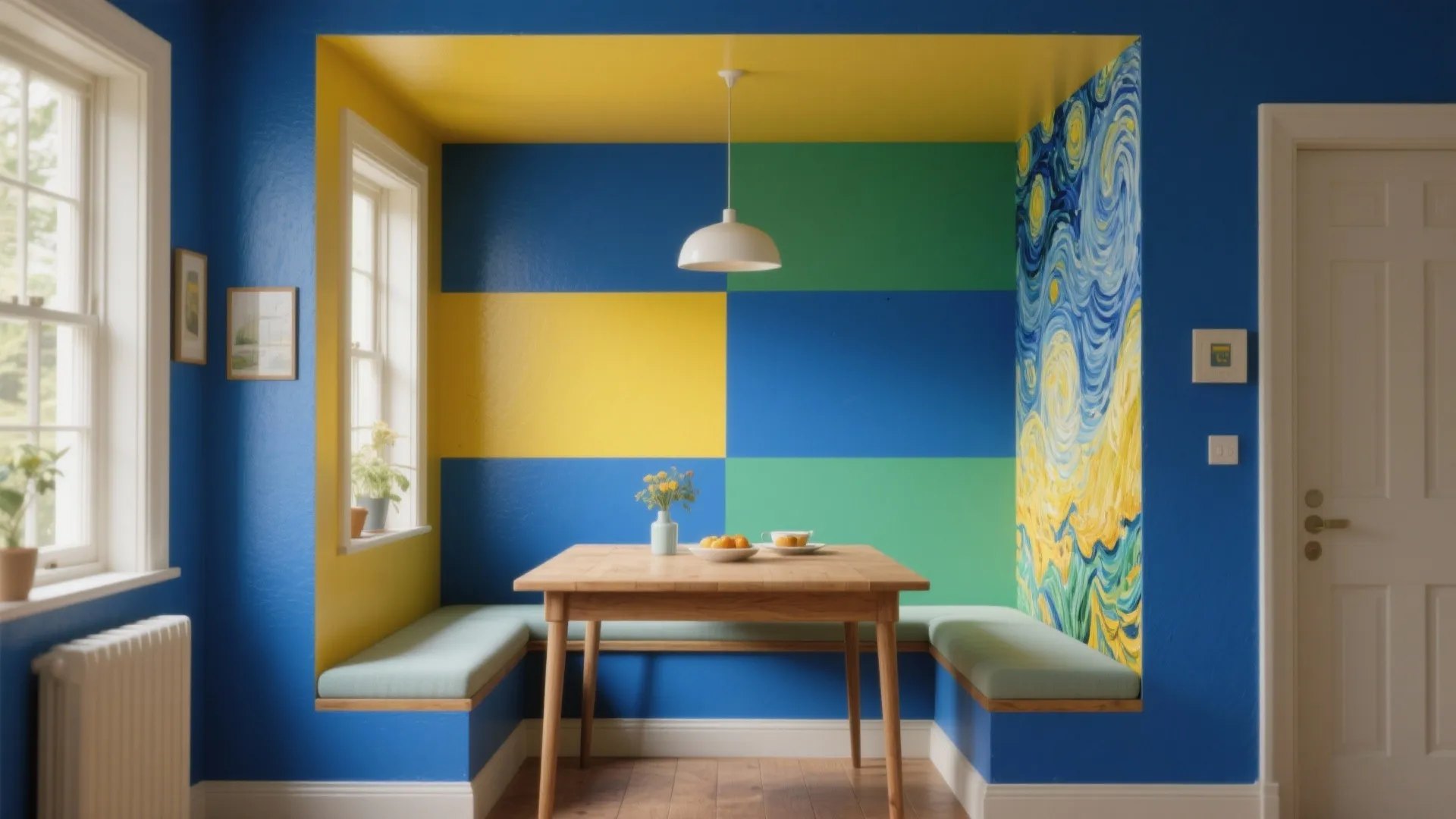4. Color-Blocked Nooks