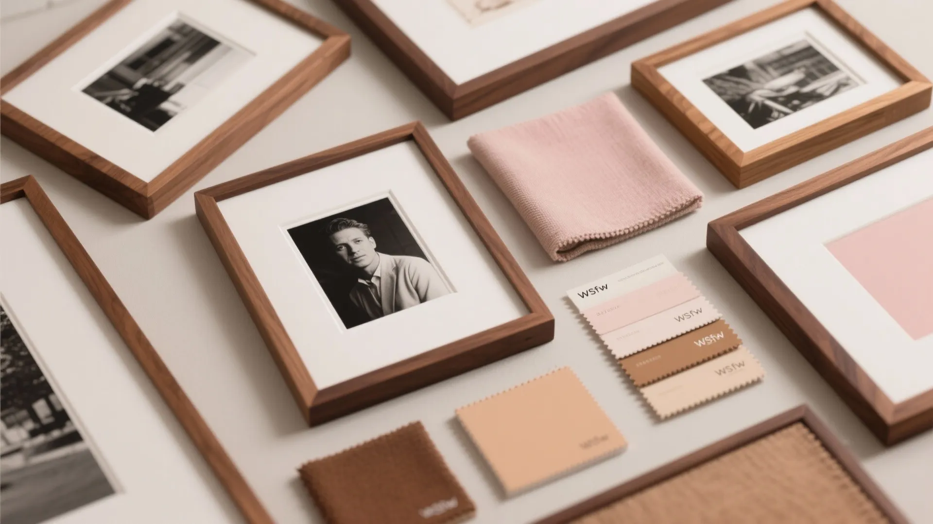 Idea 4: Color-driven gallery (frames + artwork)