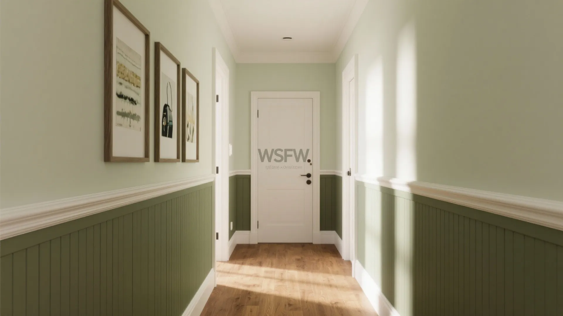 Color-drenched, washable paneling