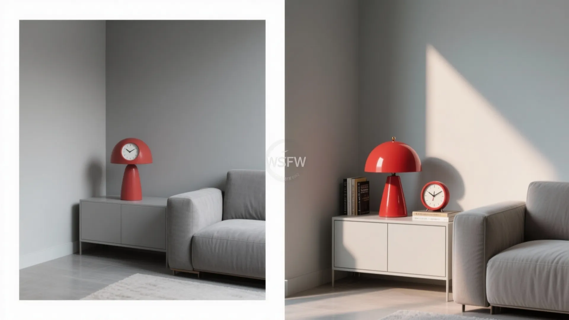 Mid-century dome clocks with color pops