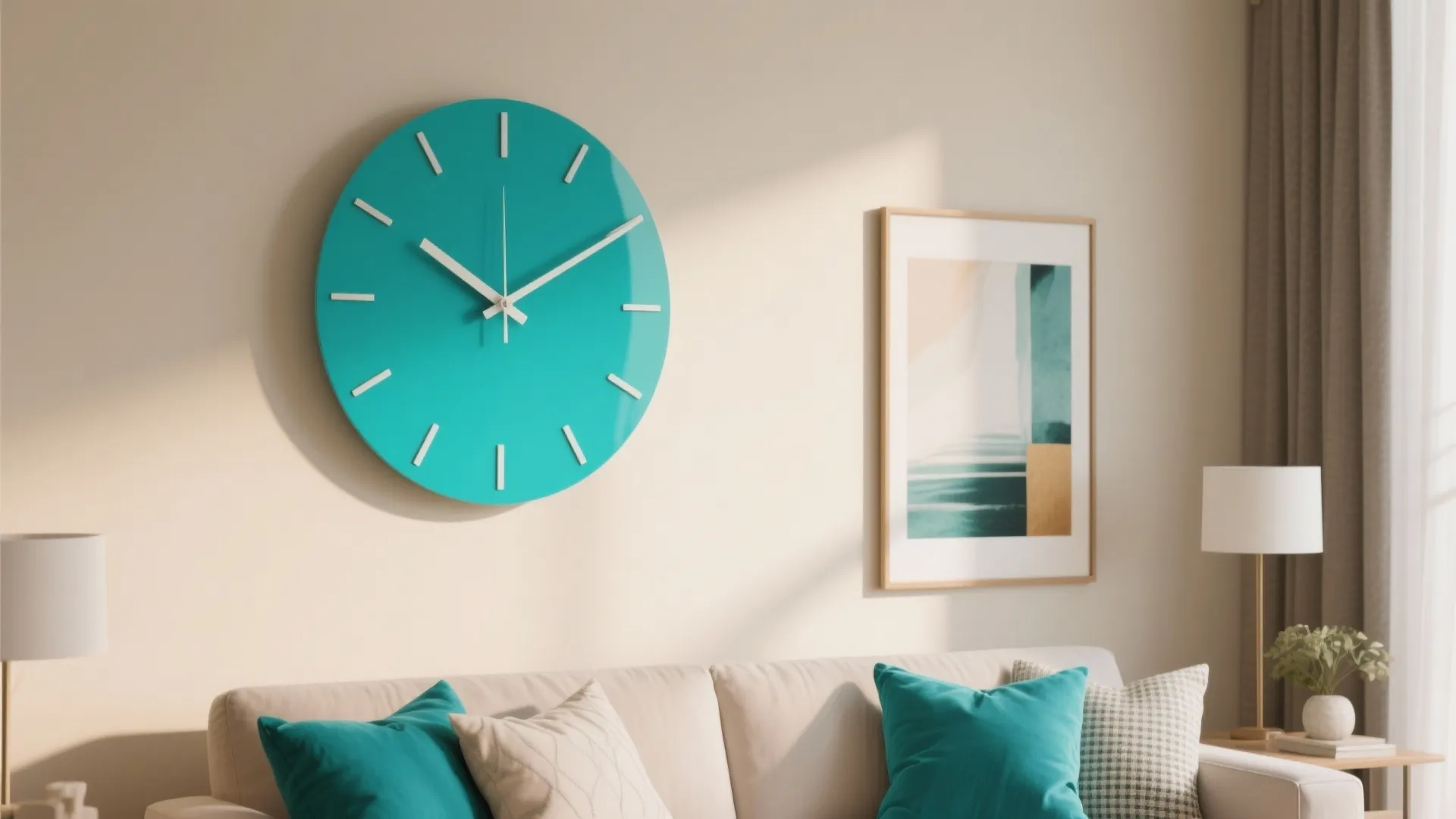 9. Statement Color Pop Clocks