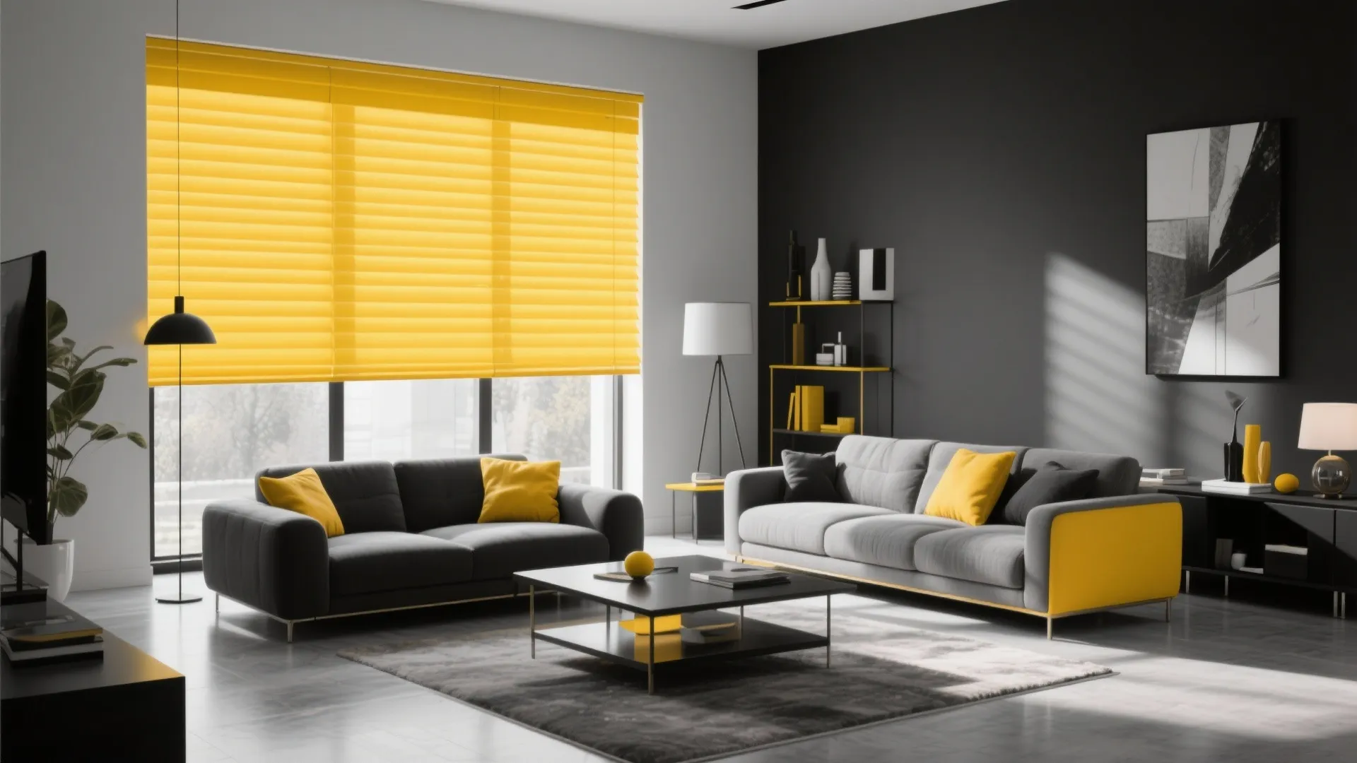 8. Color-Pop Fabric Blinds