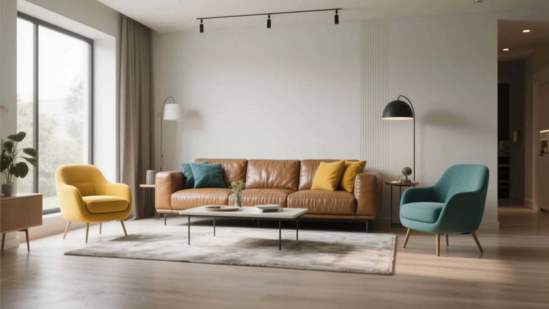 7. Pop of Color with Accent Chairs