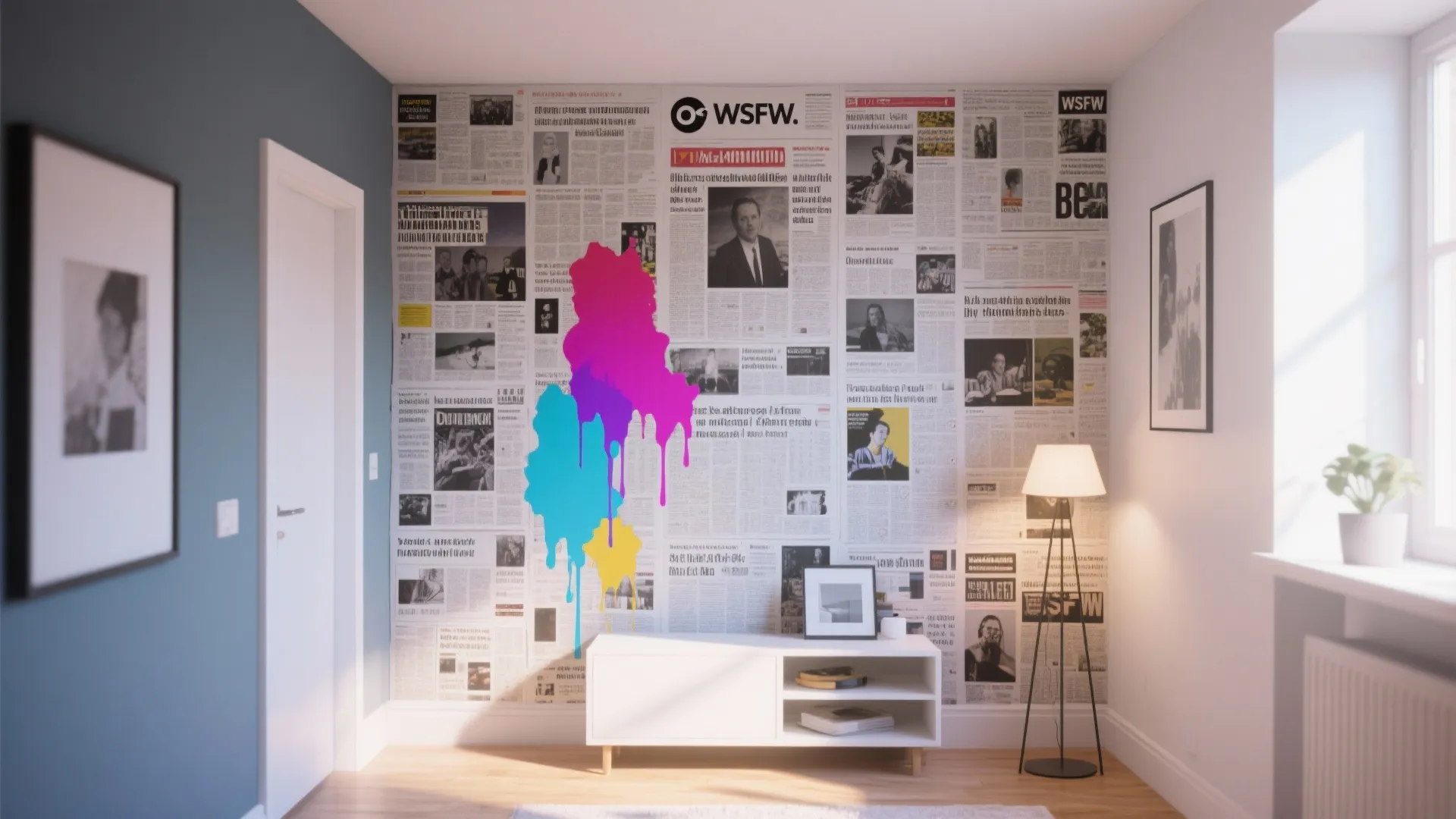 Idea 4: Accent Wall with Color Pops