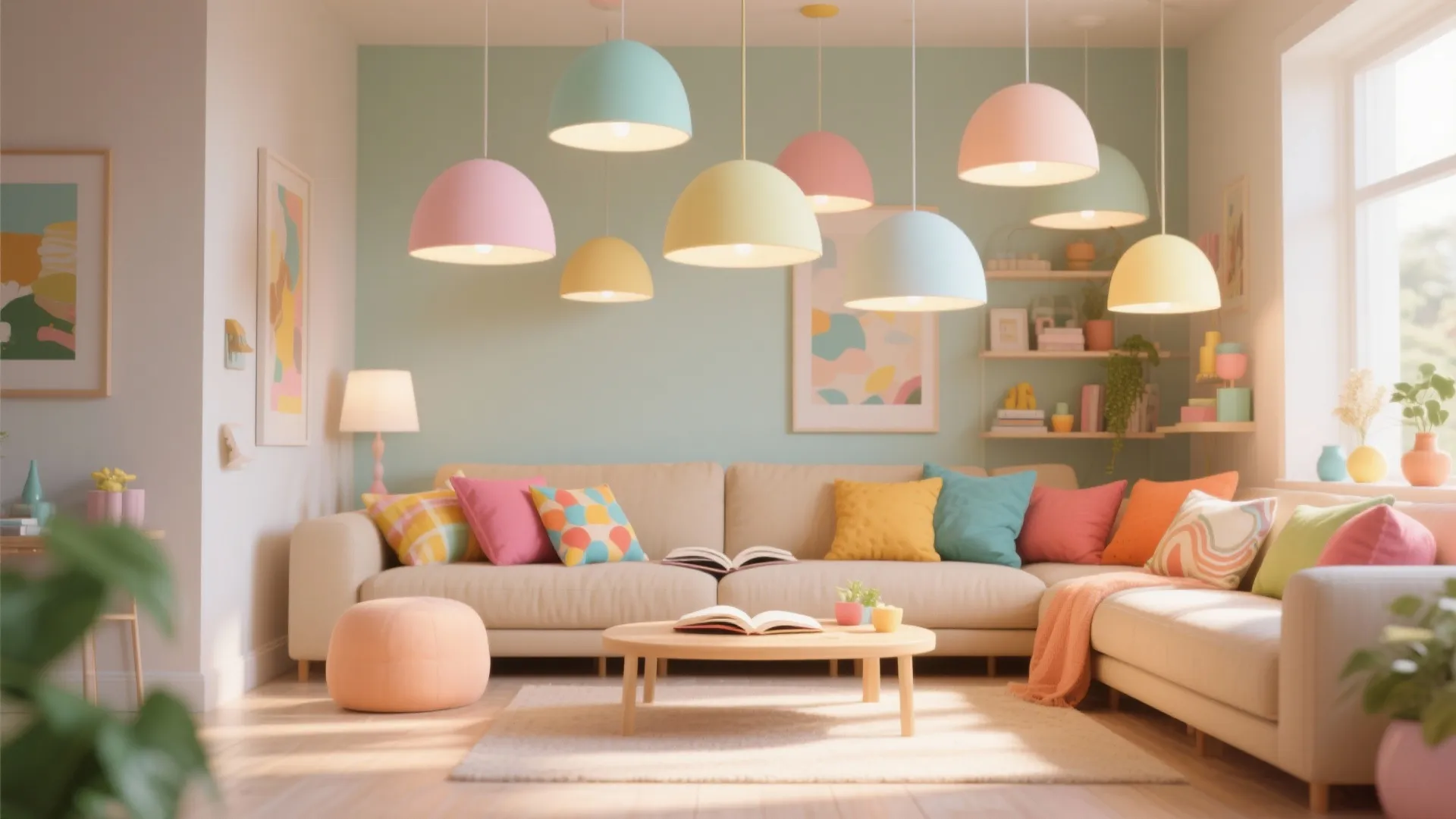 8. Color-Pop Pendant Shades