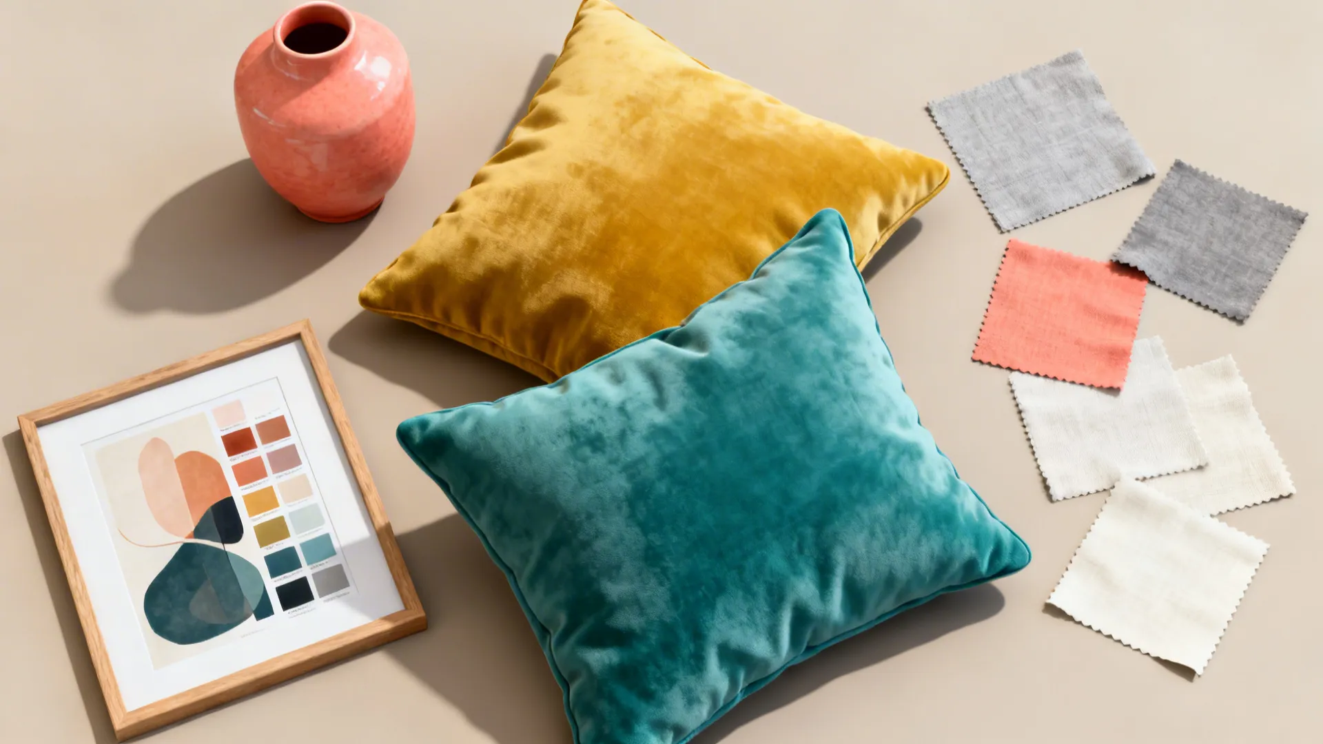 3. Pops of Color via Art and Accessories