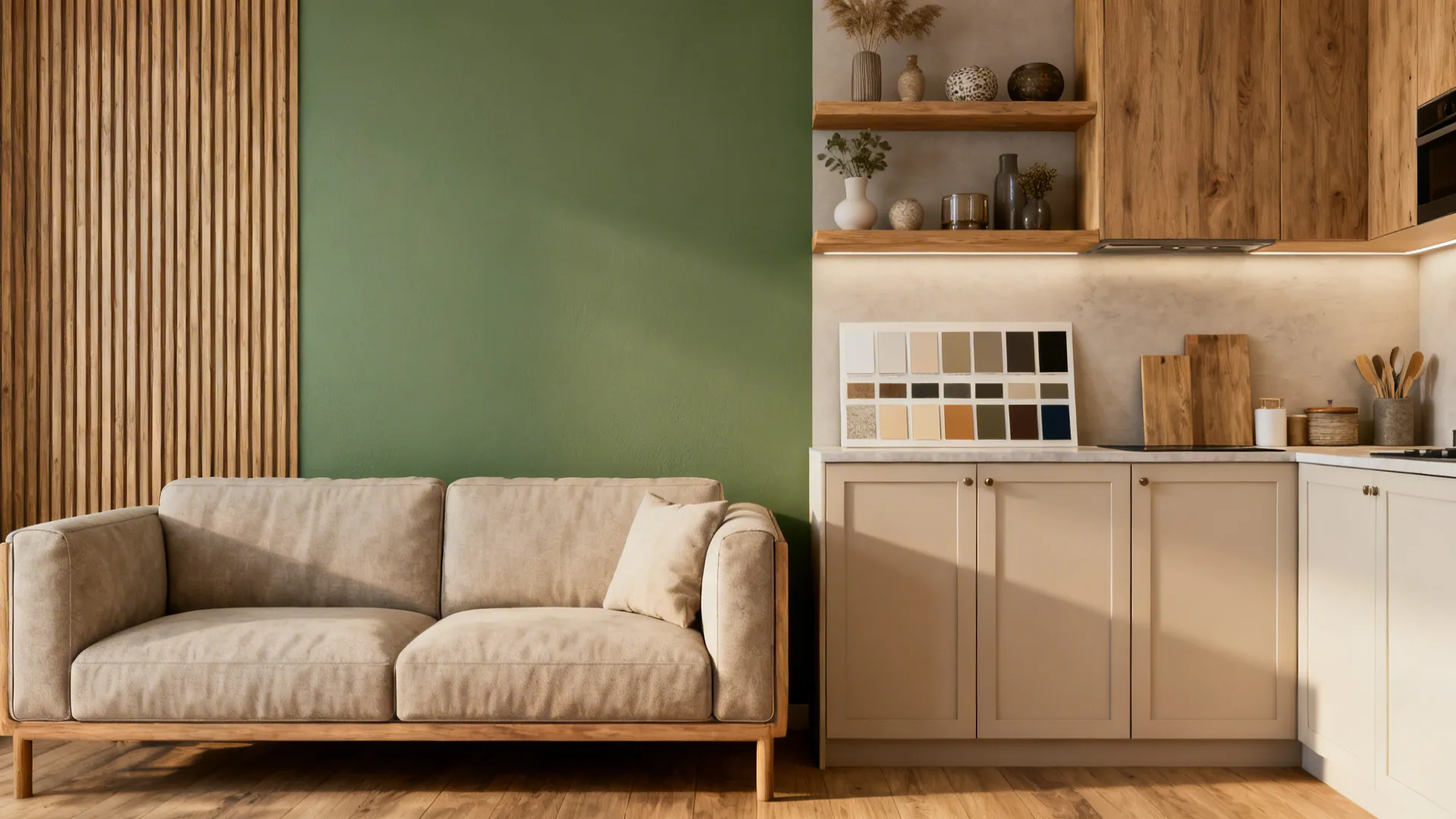 5. Use color and open shelving to balance openness with practicality