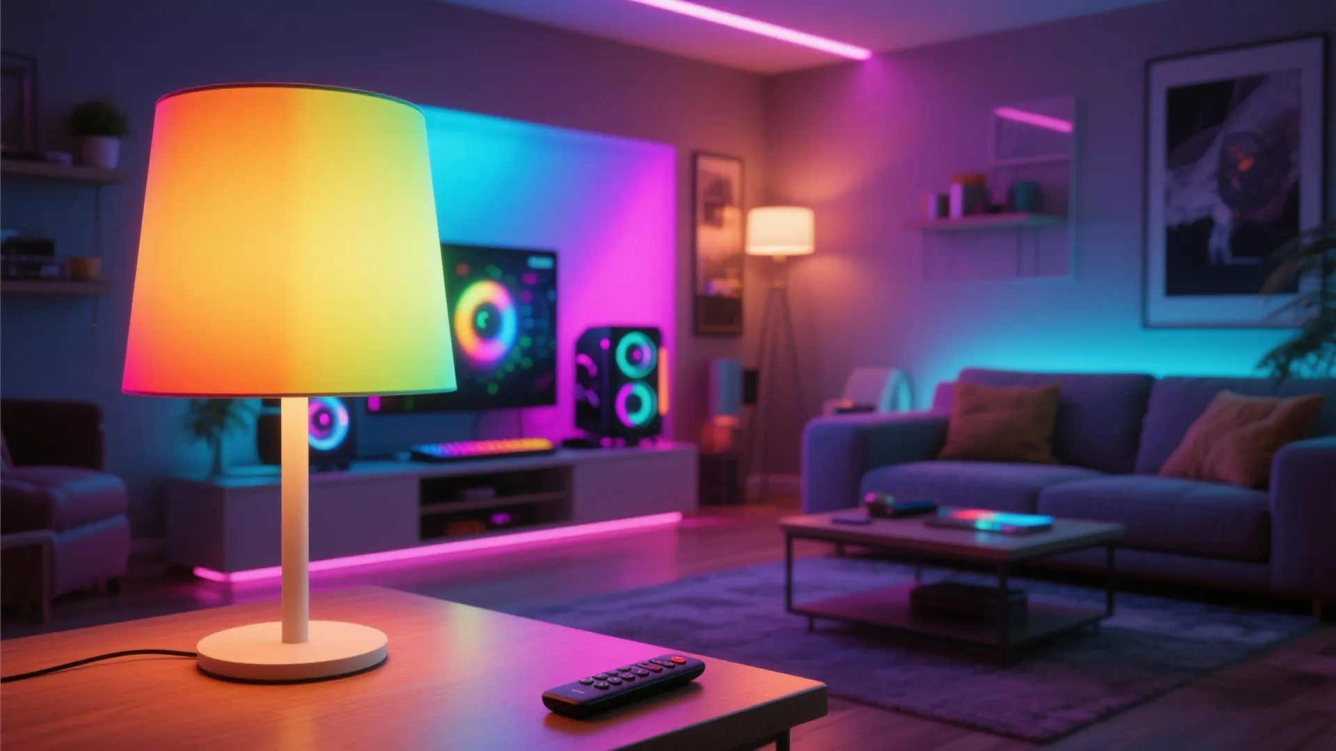 9. Color-Changing Smart Lamps