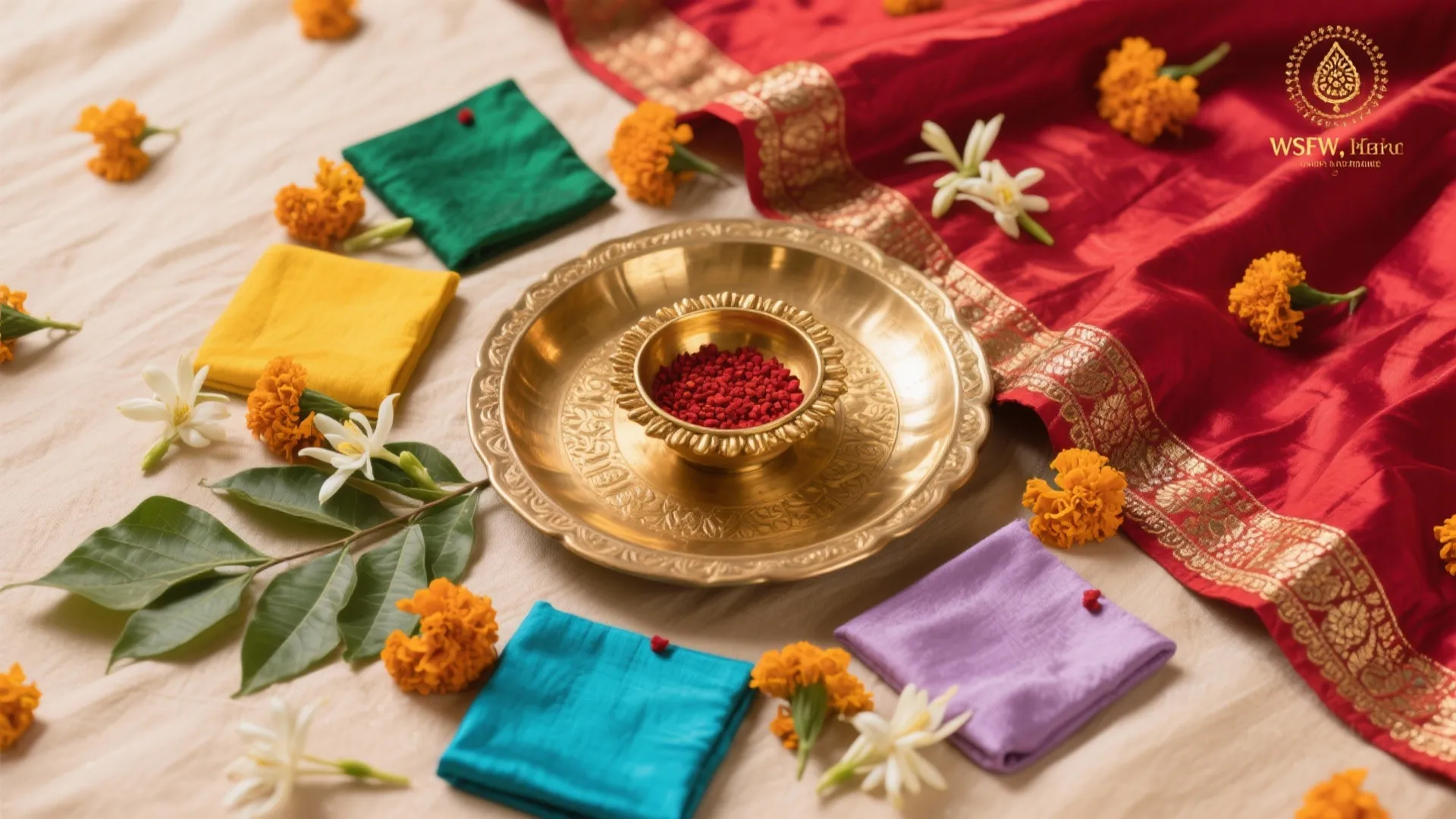 5) Color Stories: Gold, Kumkum Red, and Leaf Green