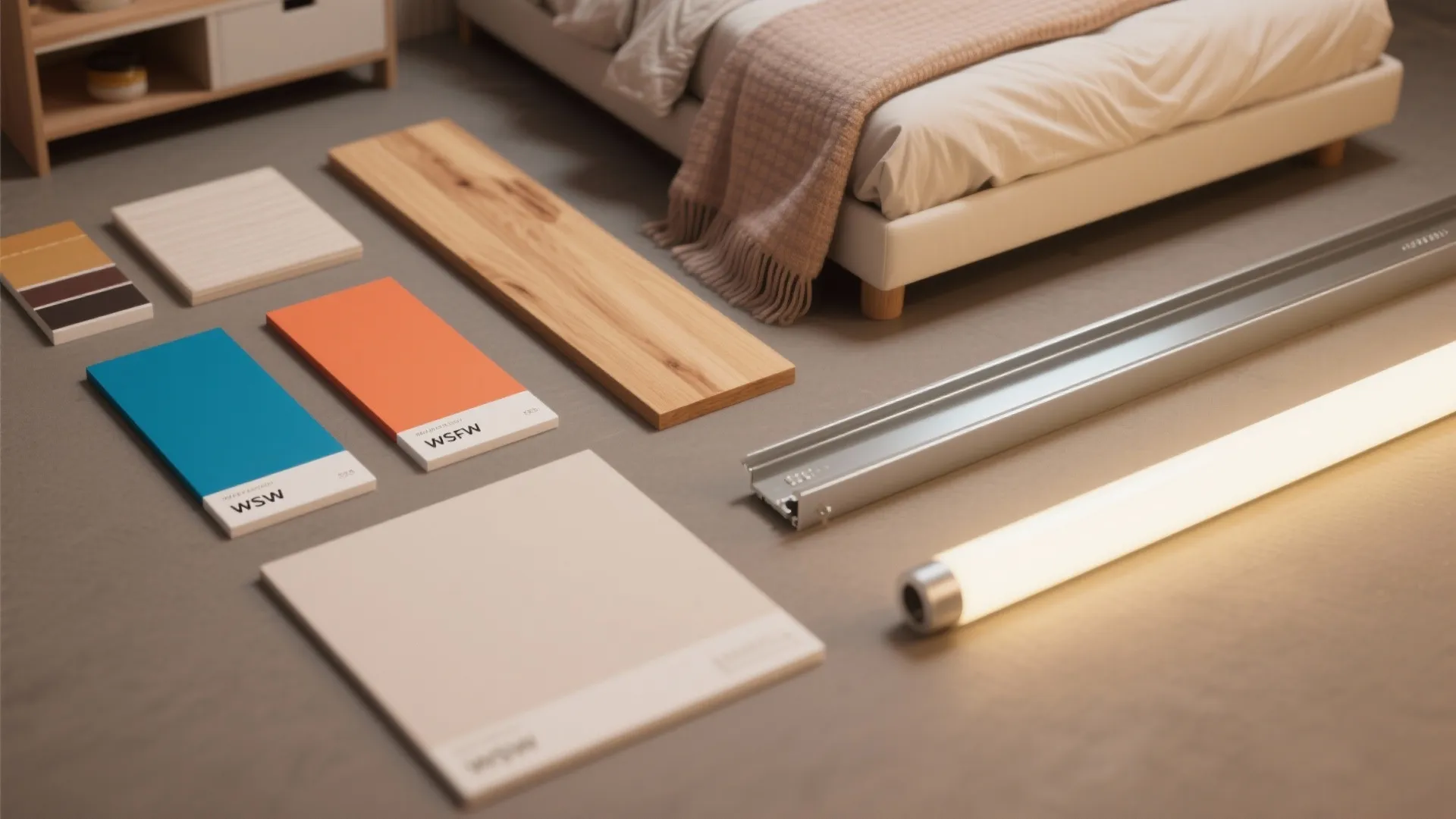 5) Bold color block, calm base