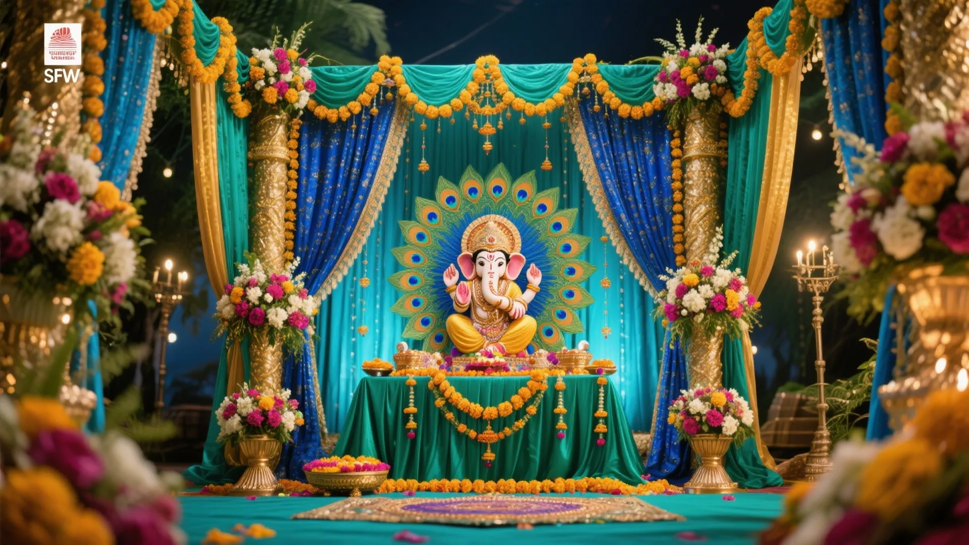 Colour-Coordinated Theme Mandap