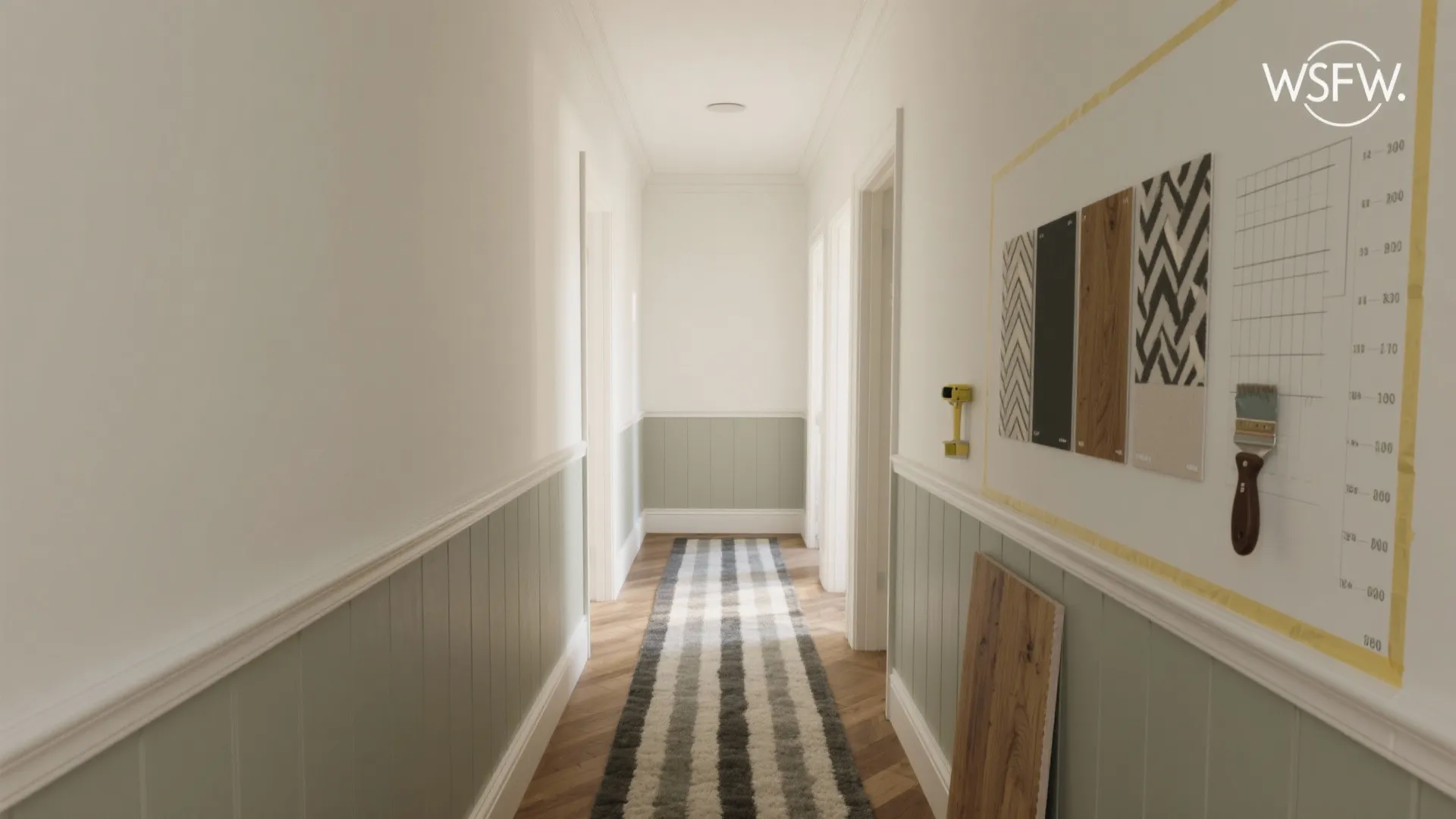 Idea 3: Color tricks that stretch the corridor