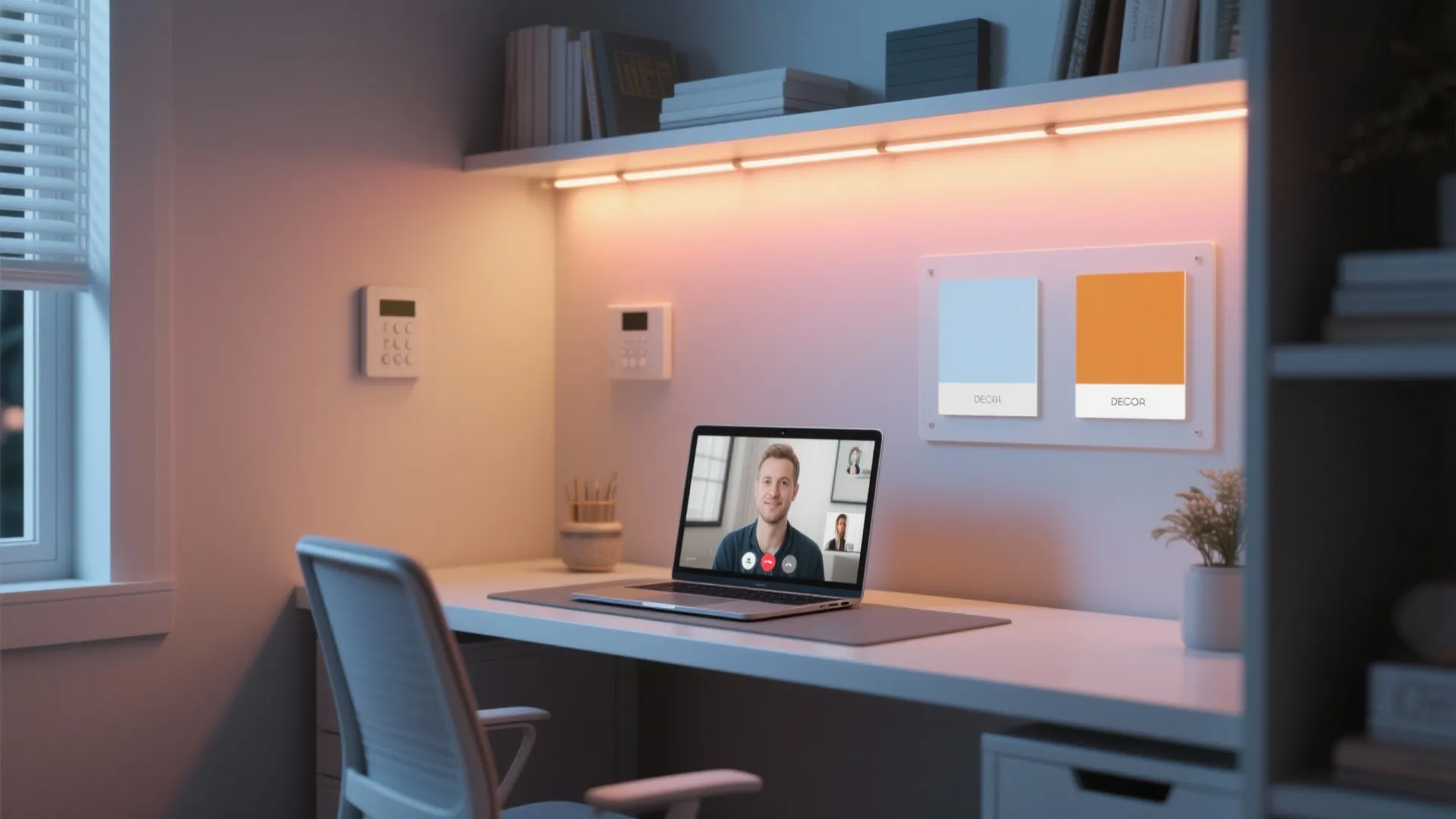 4. Color-tunable LEDs wired to a Decora controller