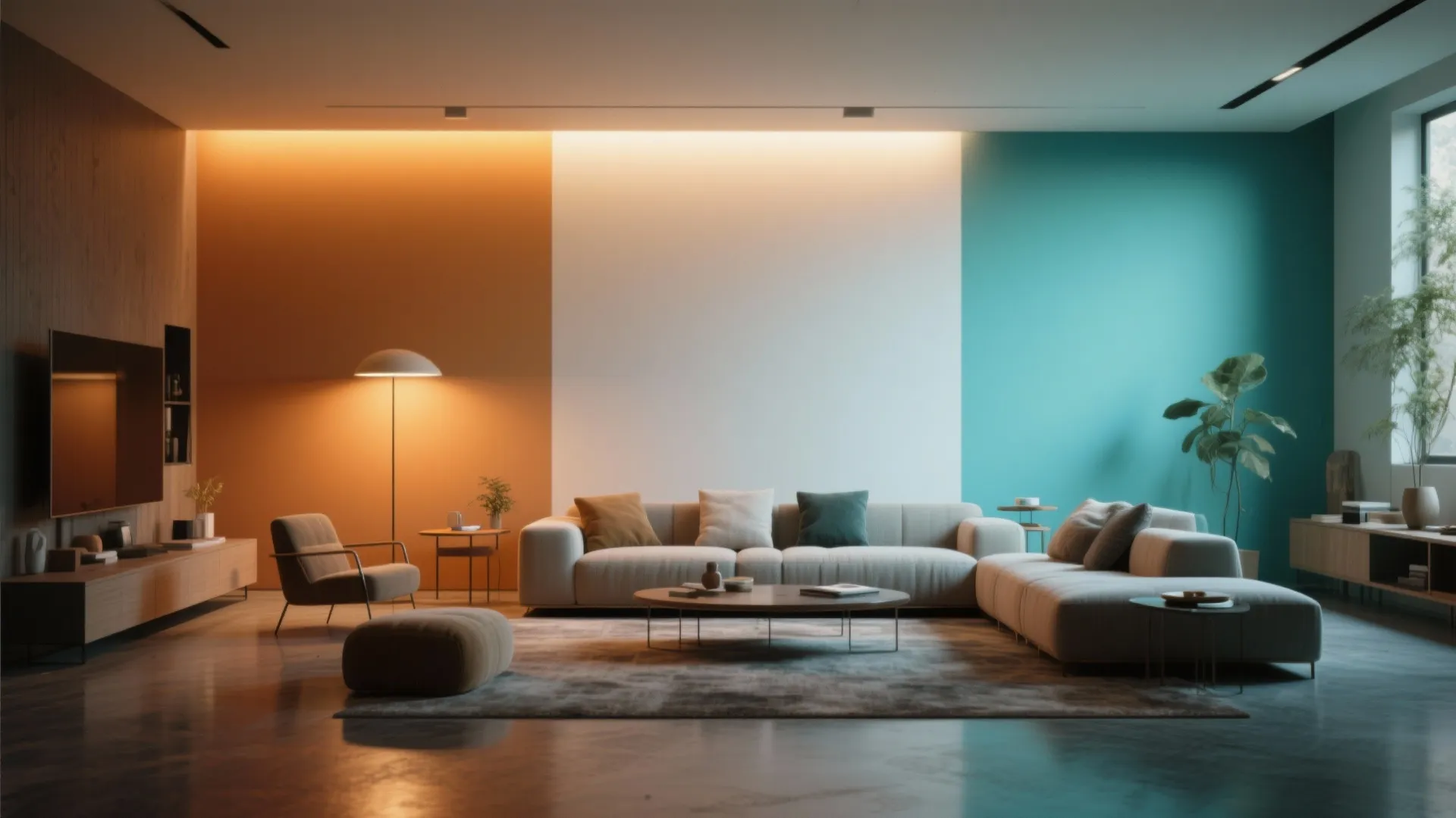 4. Color-tunable wall washers for mood control