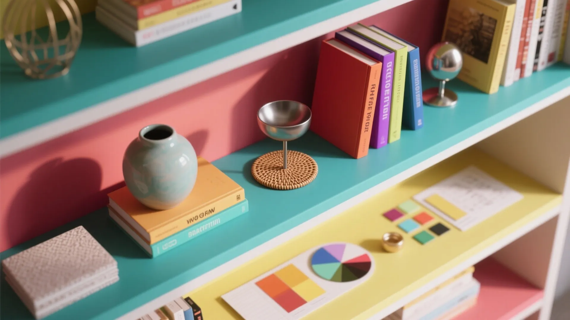 4. Color-Blocked Displays and Rotating Vignettes