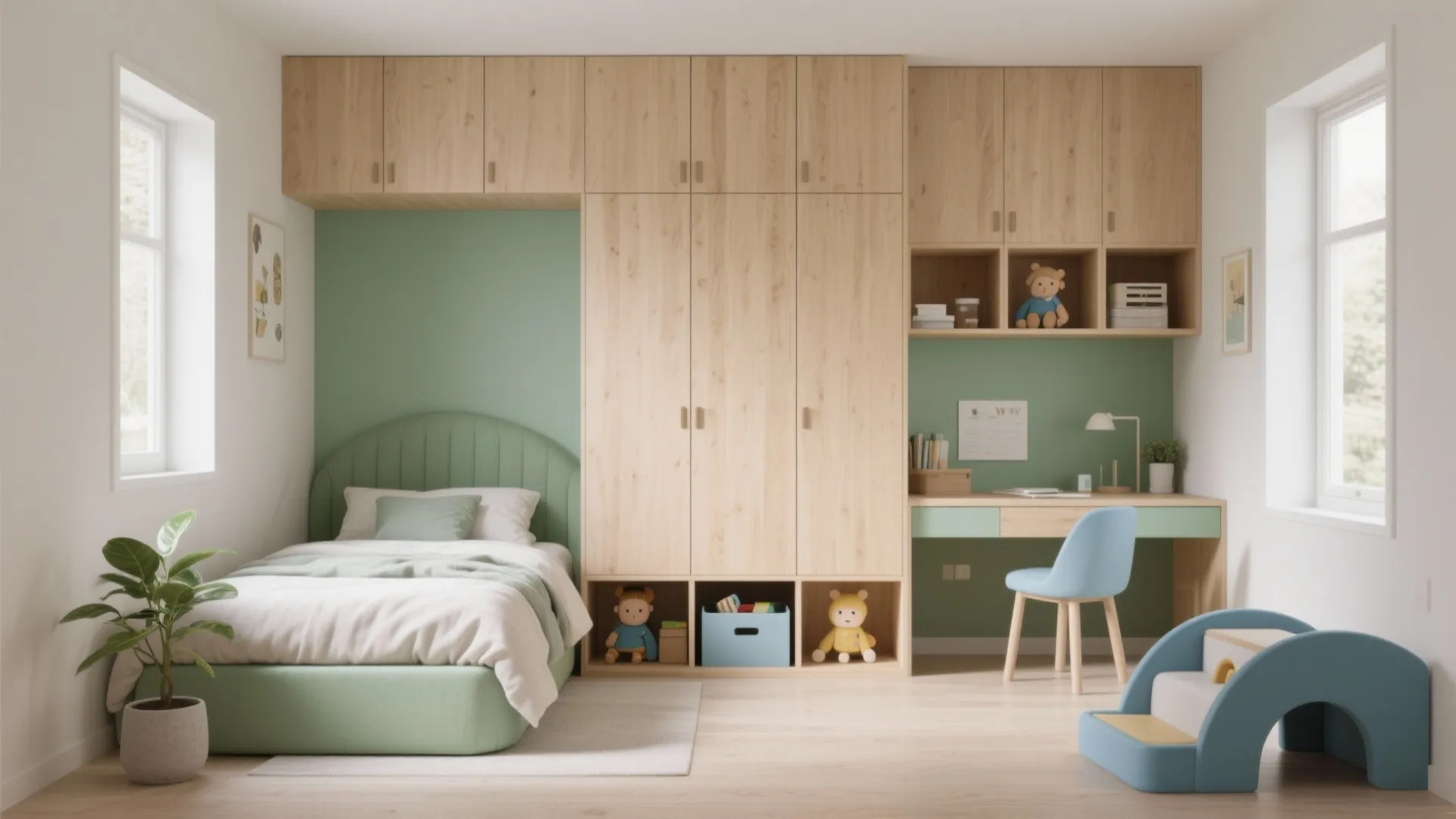 Color Zoning + A Full-Height Storage Wall