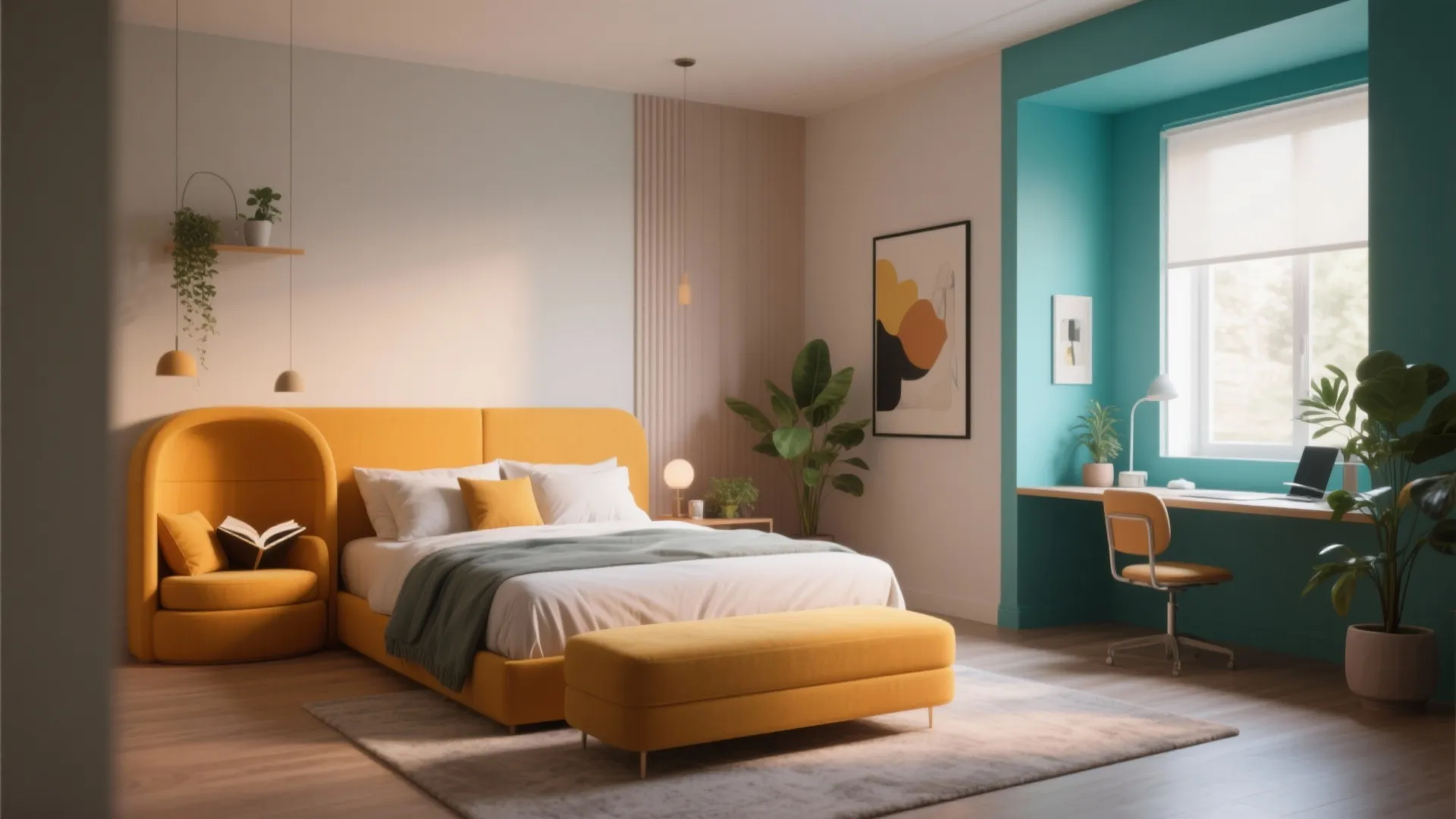 2. Color zoning for mood