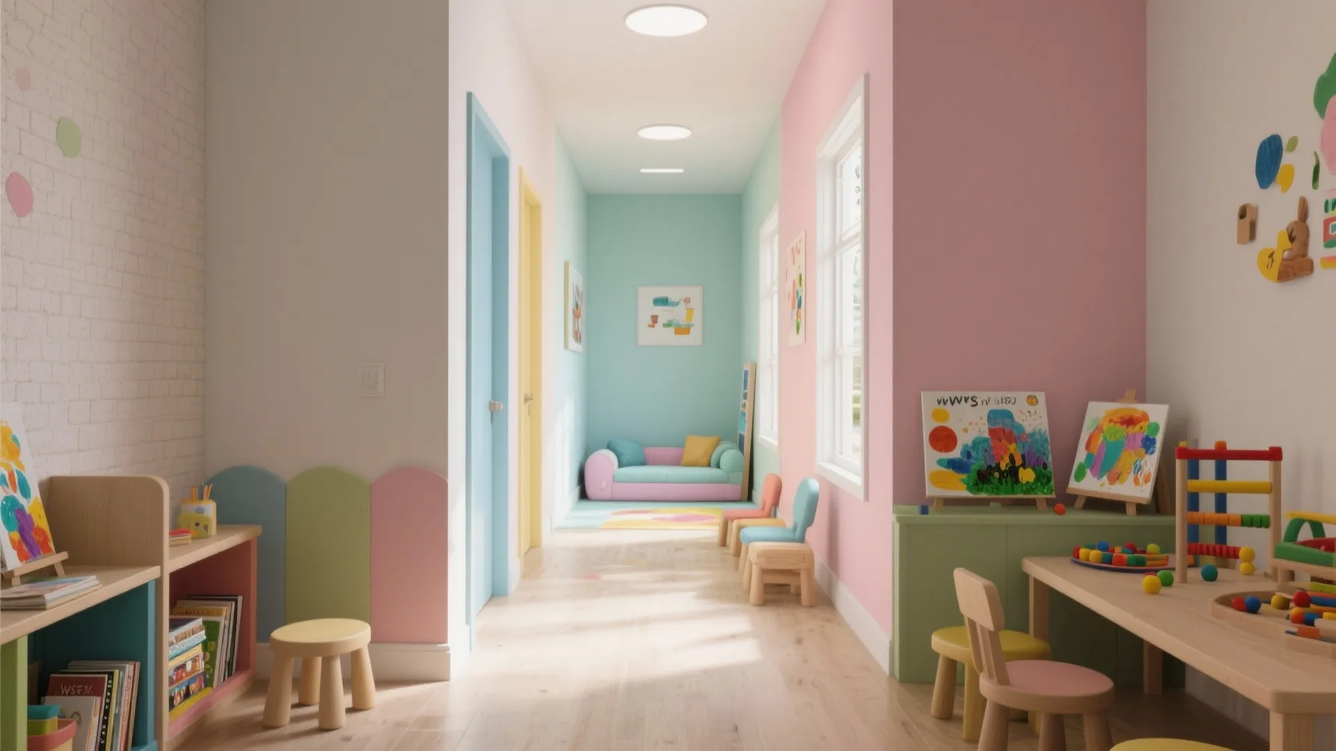 Color zoning for play areas