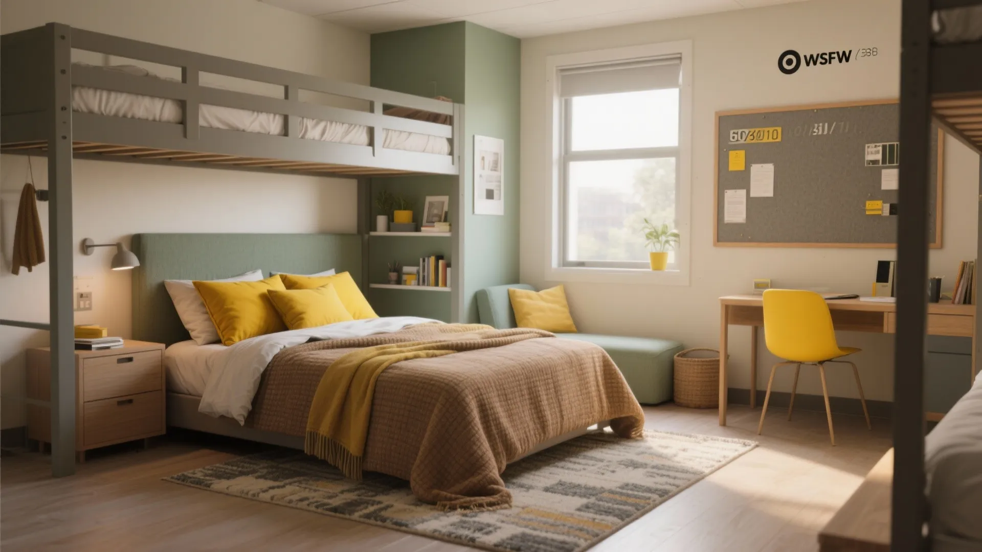 Color Zoning and Textiles to Define Space