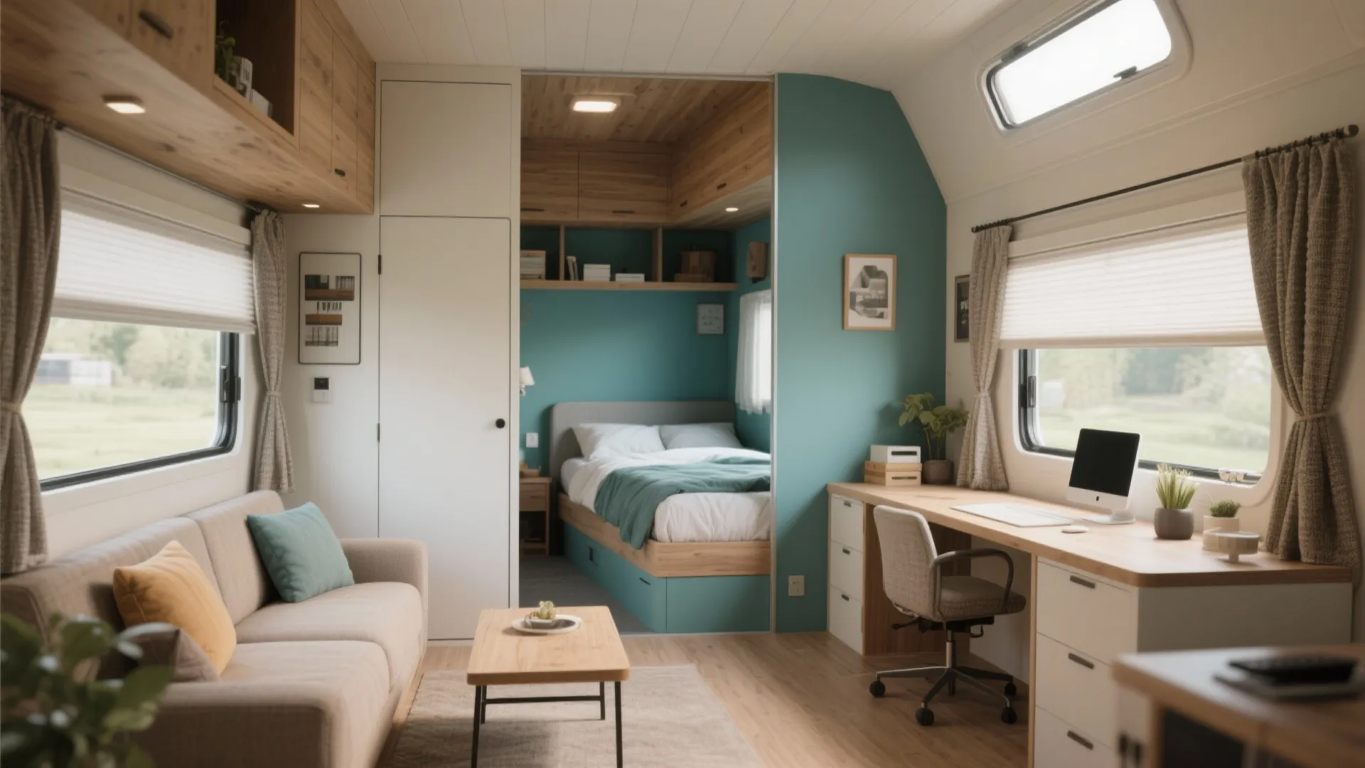 5. Color-mapped zones for multifunction rooms