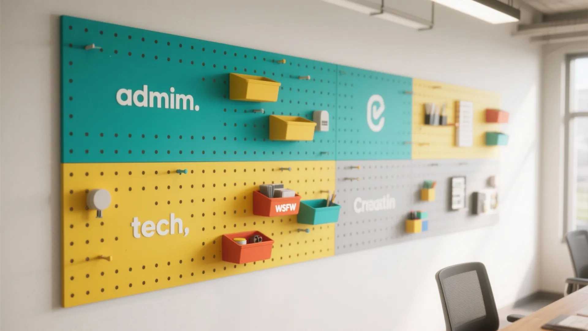4. Color-coded zones for workflow clarity