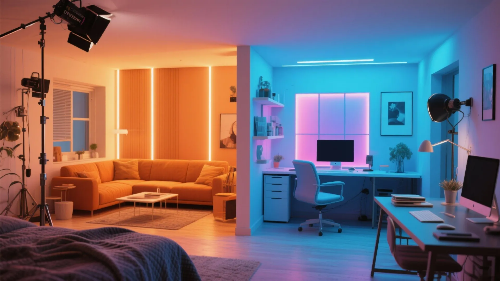 3. Use color zones for multifunction rooms