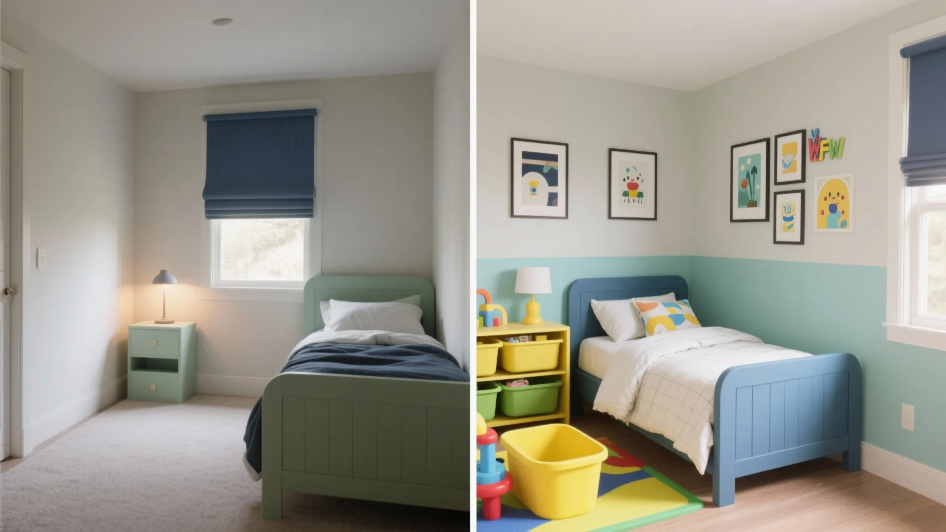 Color zoning for calm sleep and lively play