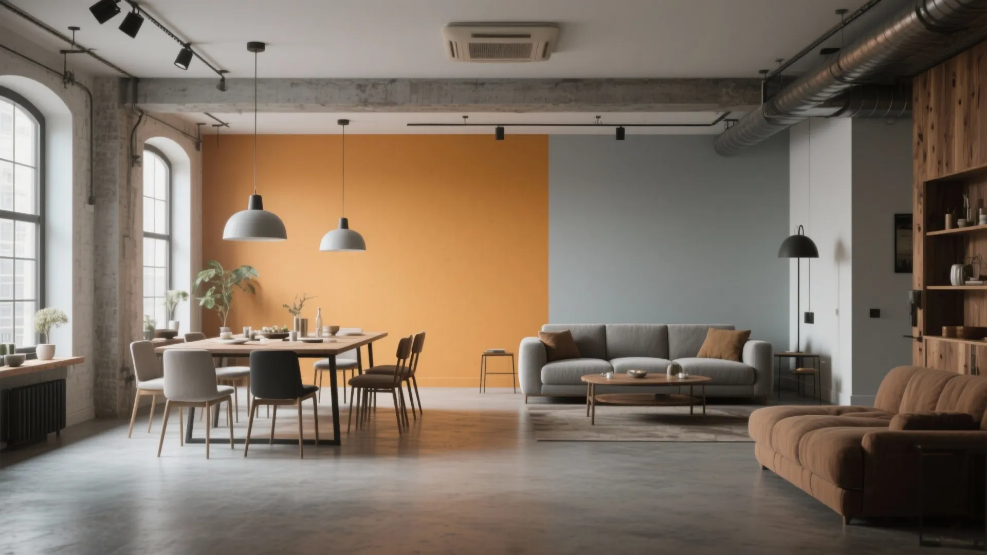 4. Color zoning for open plans