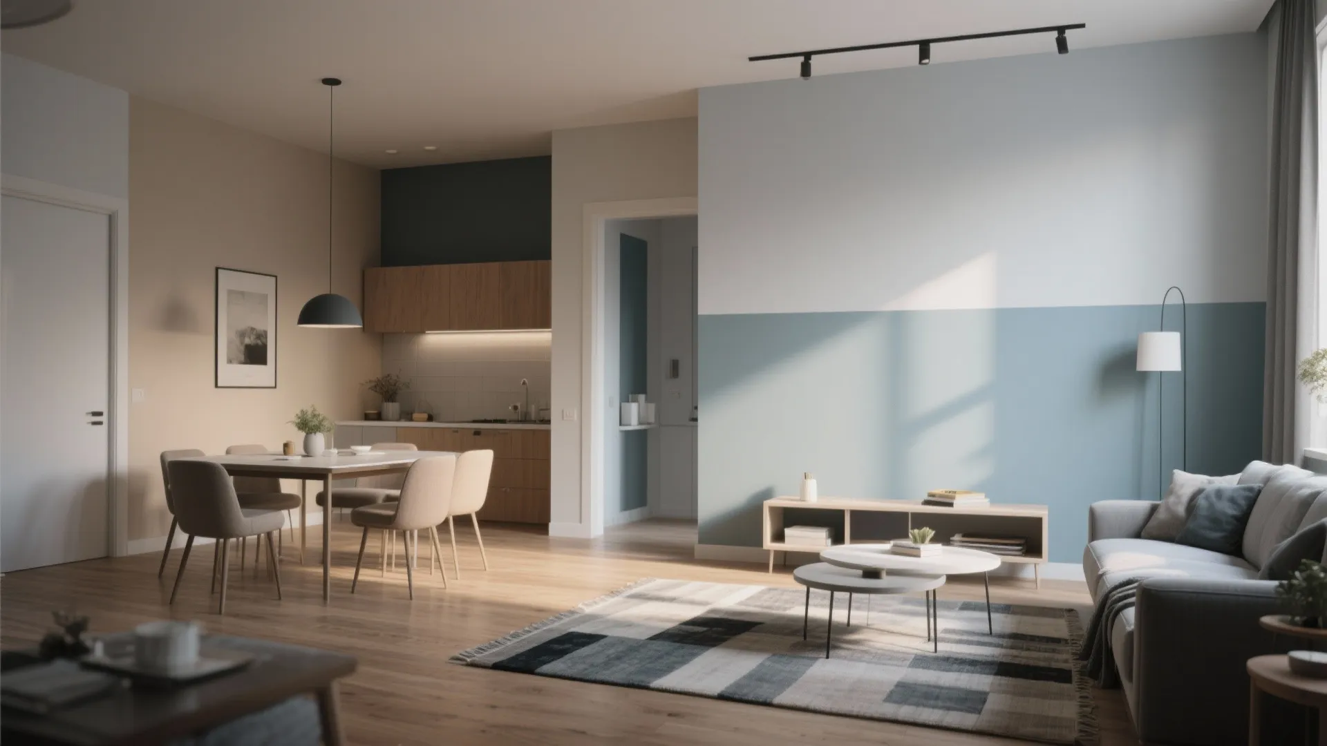 2. Color Zoning Instead of Walls