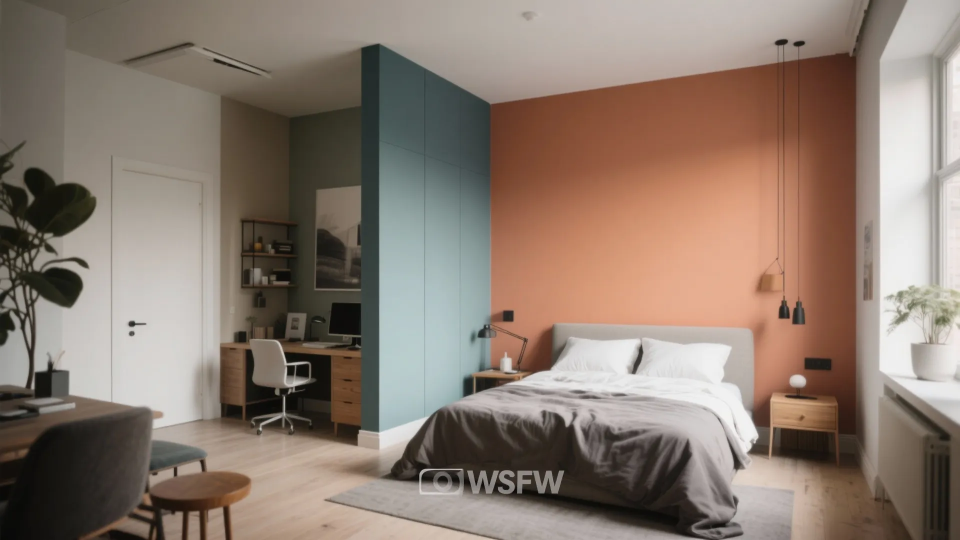 4. Color zoning for multifunctional rooms