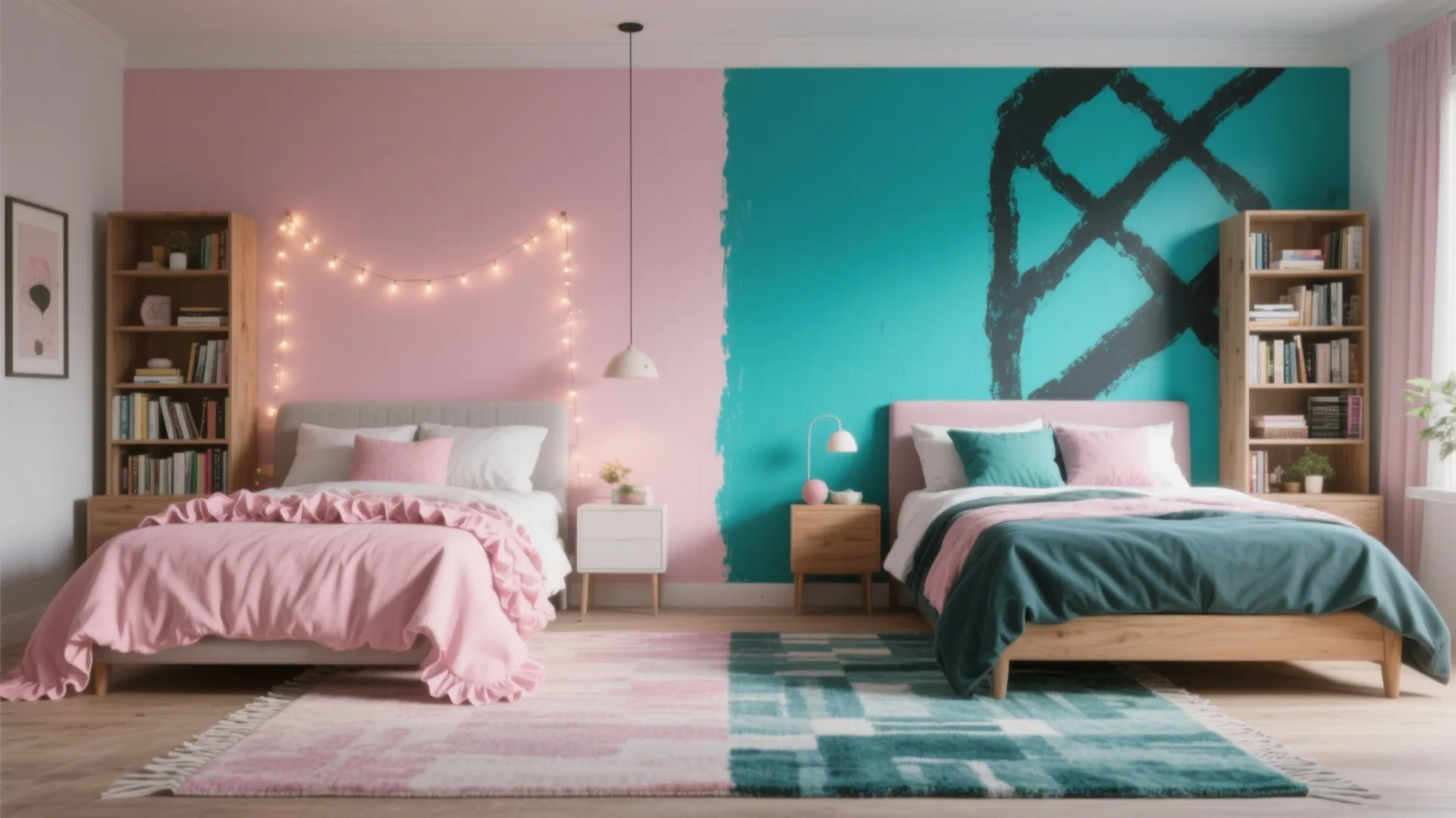 1. Opposite-but-balanced color zoning