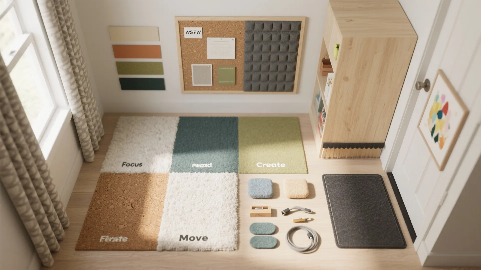 Micro-Zoning with Color, Rugs, and Sound