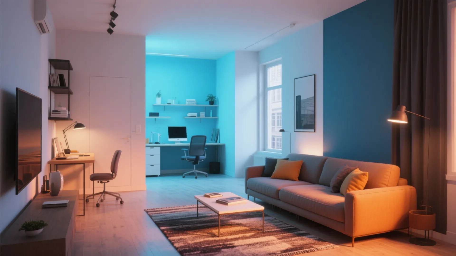 4. Color Zoning for Open Plans