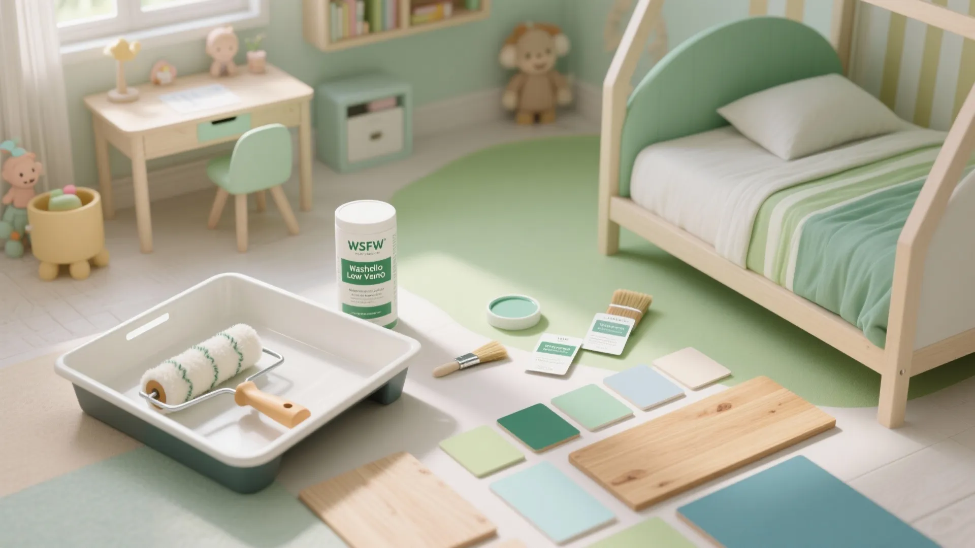 Color Zoning + Washable, Low-VOC Finishes