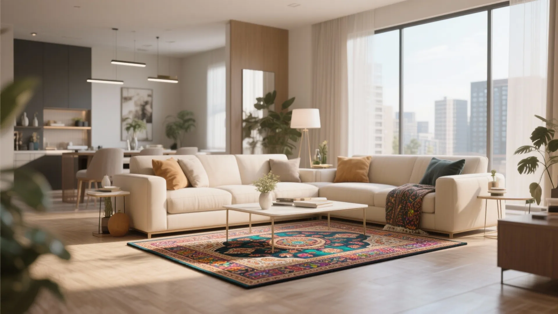 7. Bring Color Into a Neutral Room