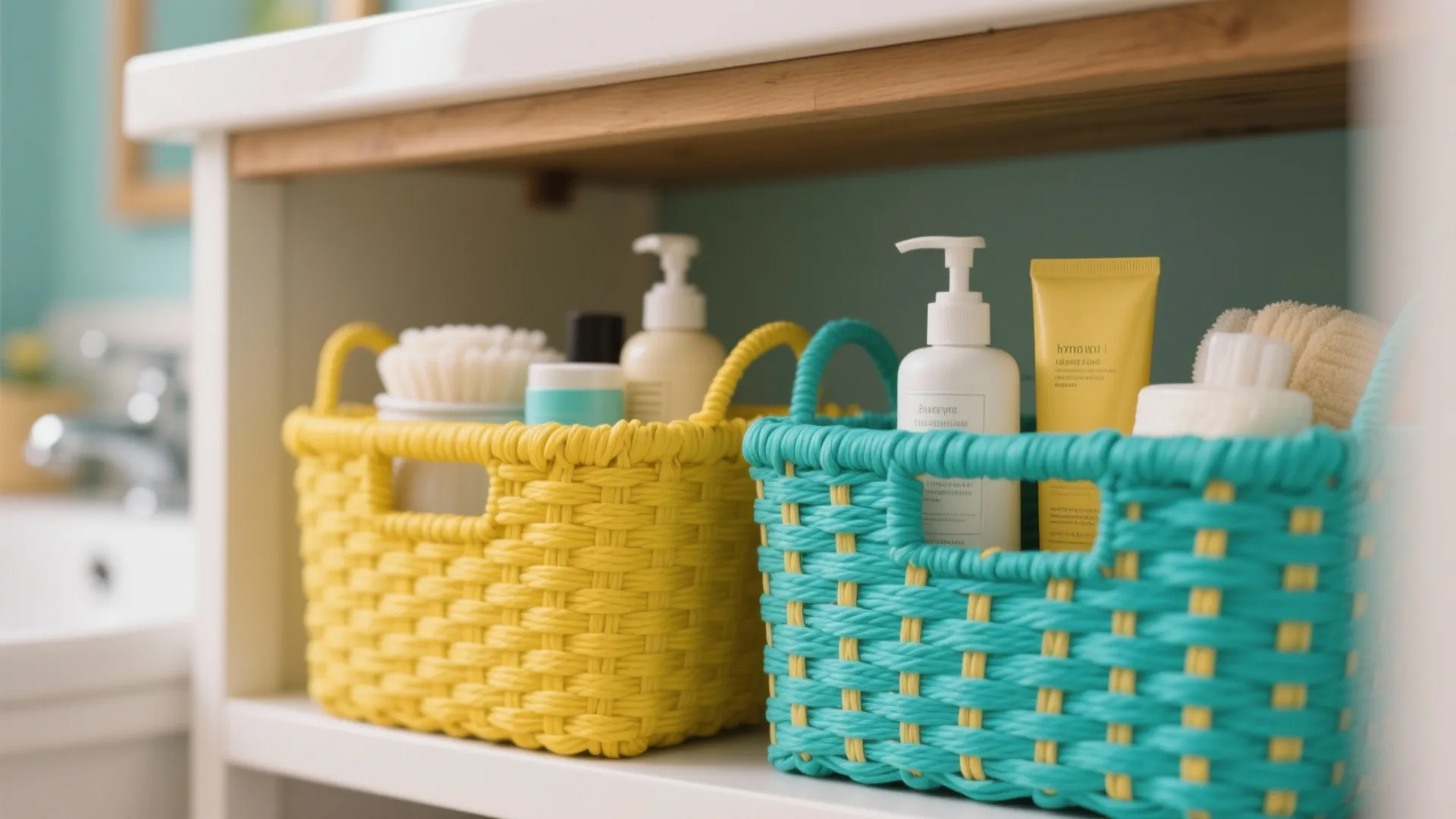 2. Colorful Storage Baskets