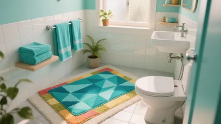 5 Colorful Bathroom Mat Ideas