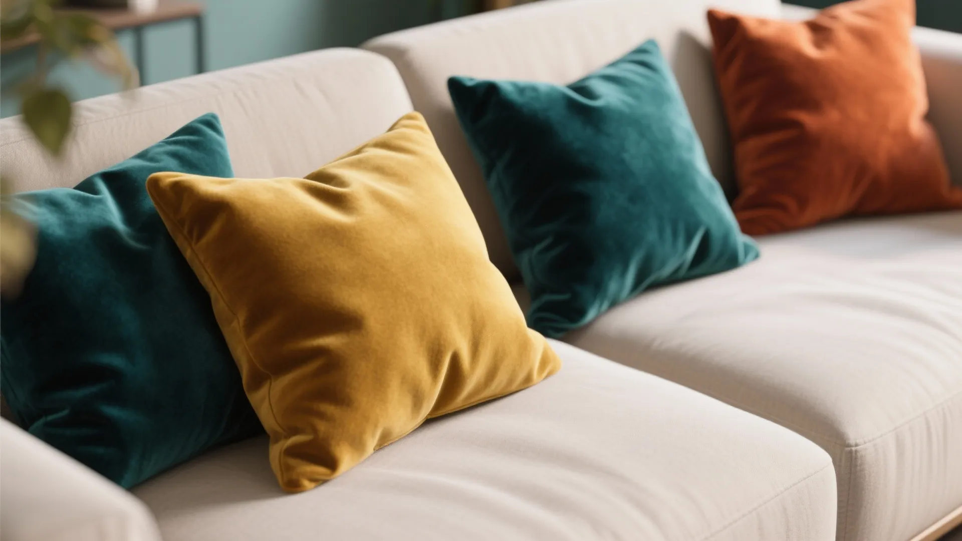 8. Pops of Color with Soft Furnishings