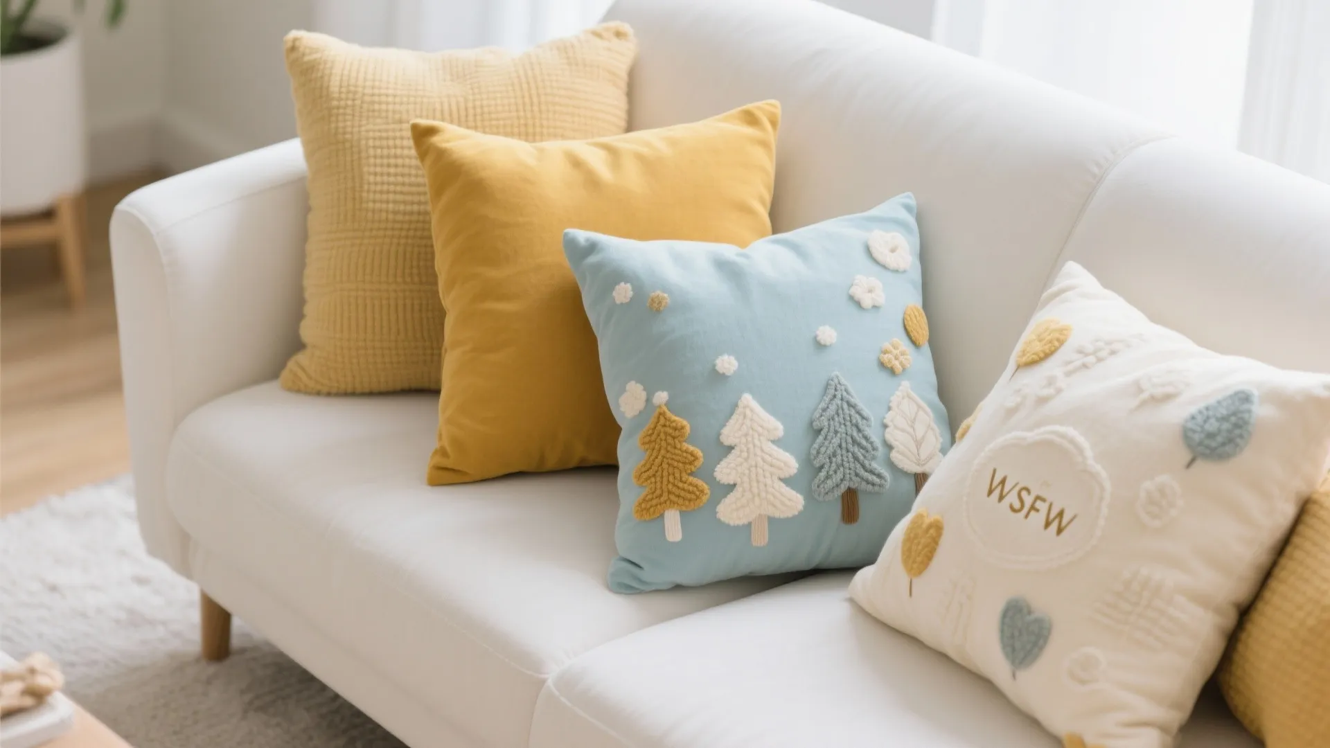 3. Pops of Color through Cushions